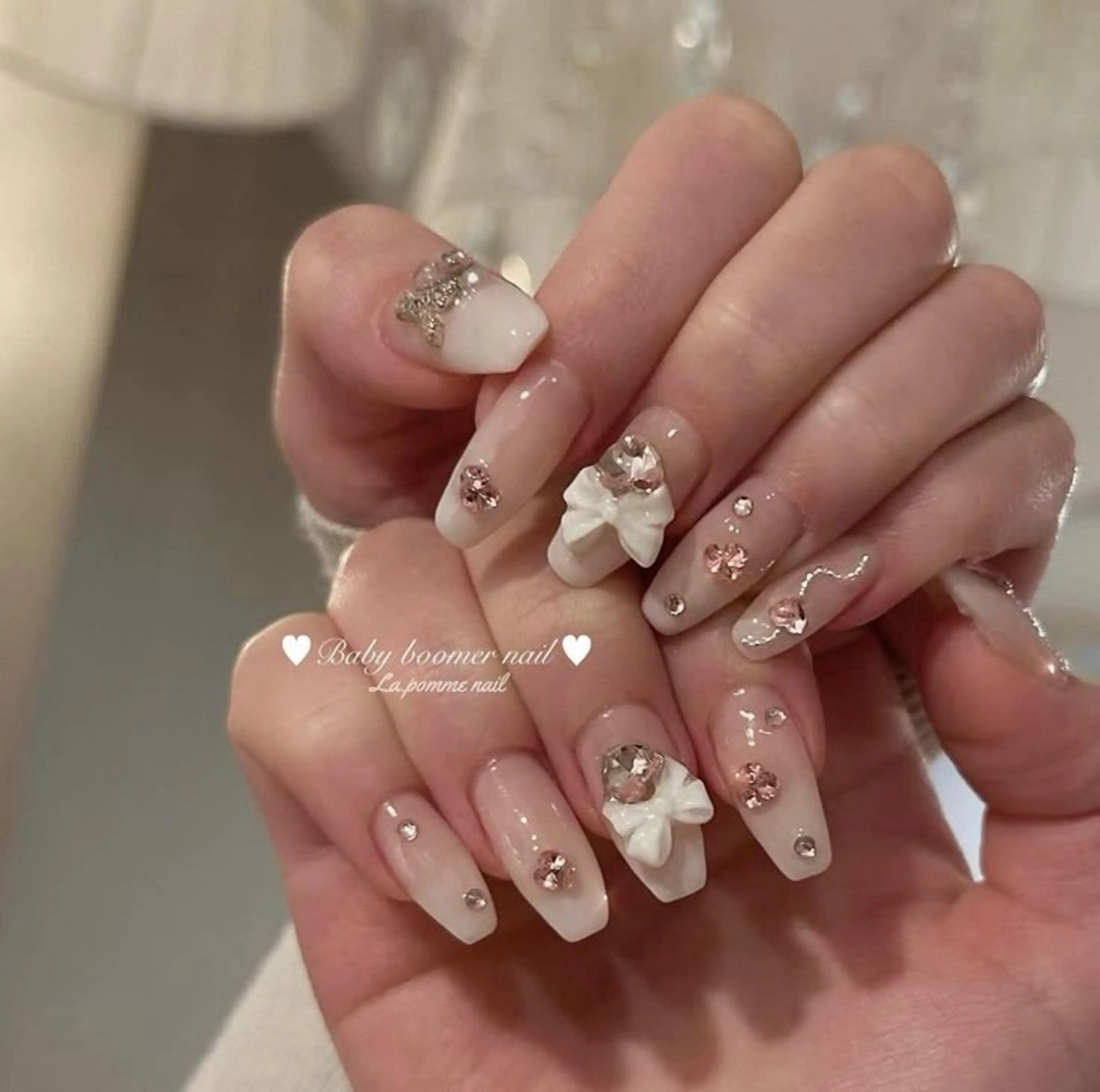 ネイル ワンカラーネイル ハンドネイル 波 なみのネイルデザイン