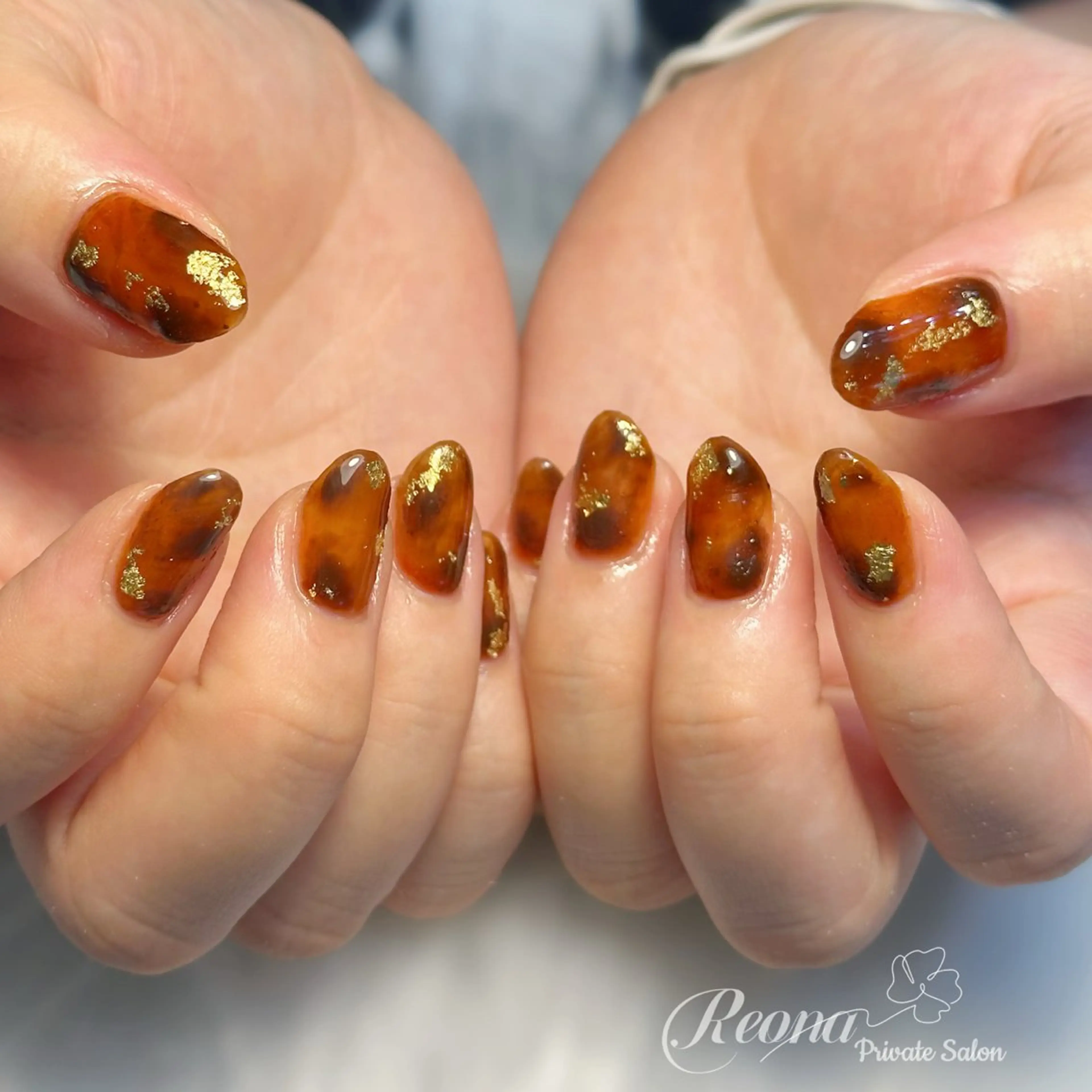 ネイル ジェルネイル ハート マグネットネイル ミラーネイル パラジェル Reona Nailのネイルデザイン