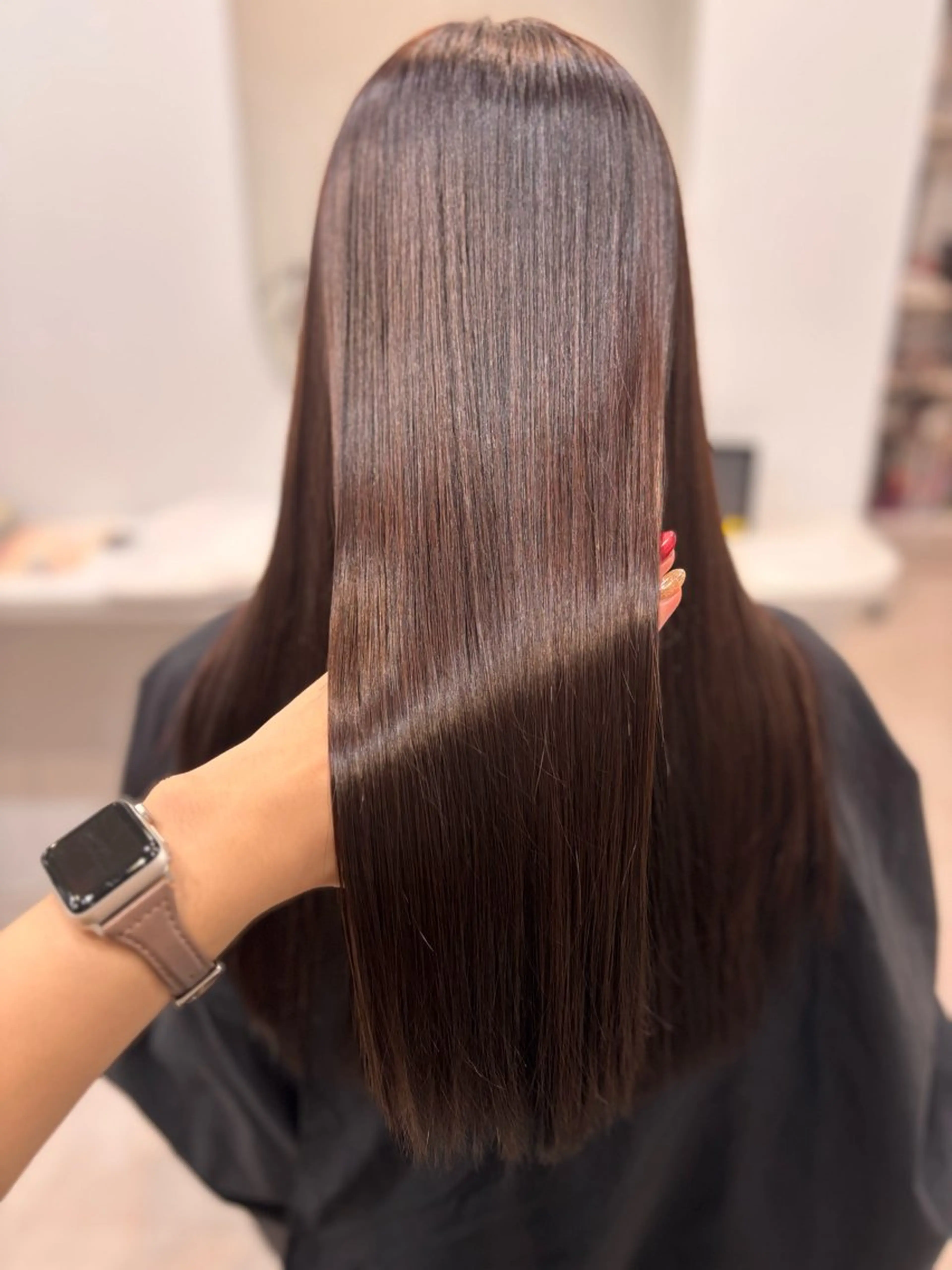 ロング カラー 透明感カラー ラベンダーカラー ヘアカラー 鍋田 月花のヘアスタイル