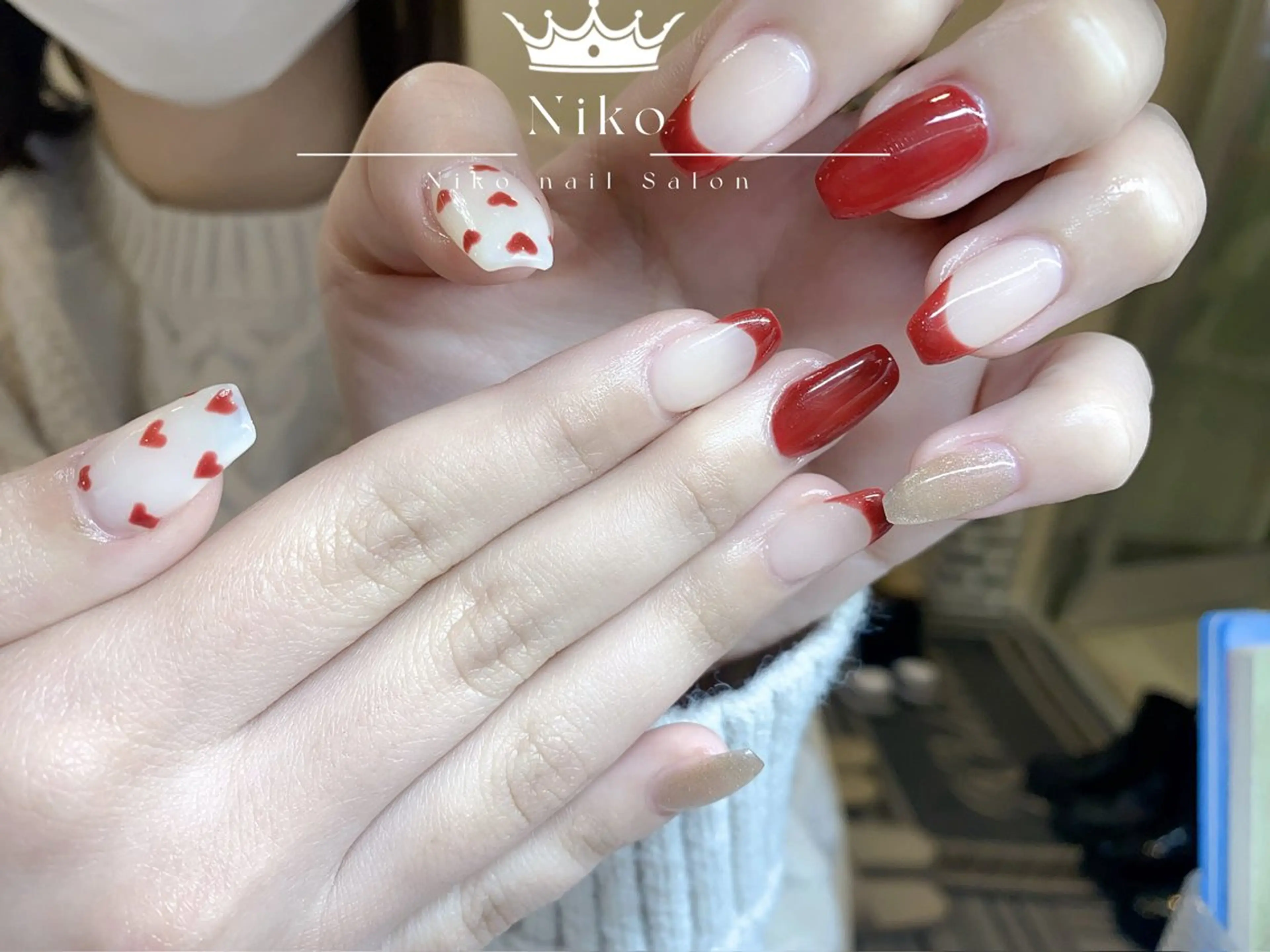 ネイル チークネイル 長さ出し フットネイル フレンチネイル ジェルネイル ハンドネイル Niko ネイルサロンのネイルデザイン