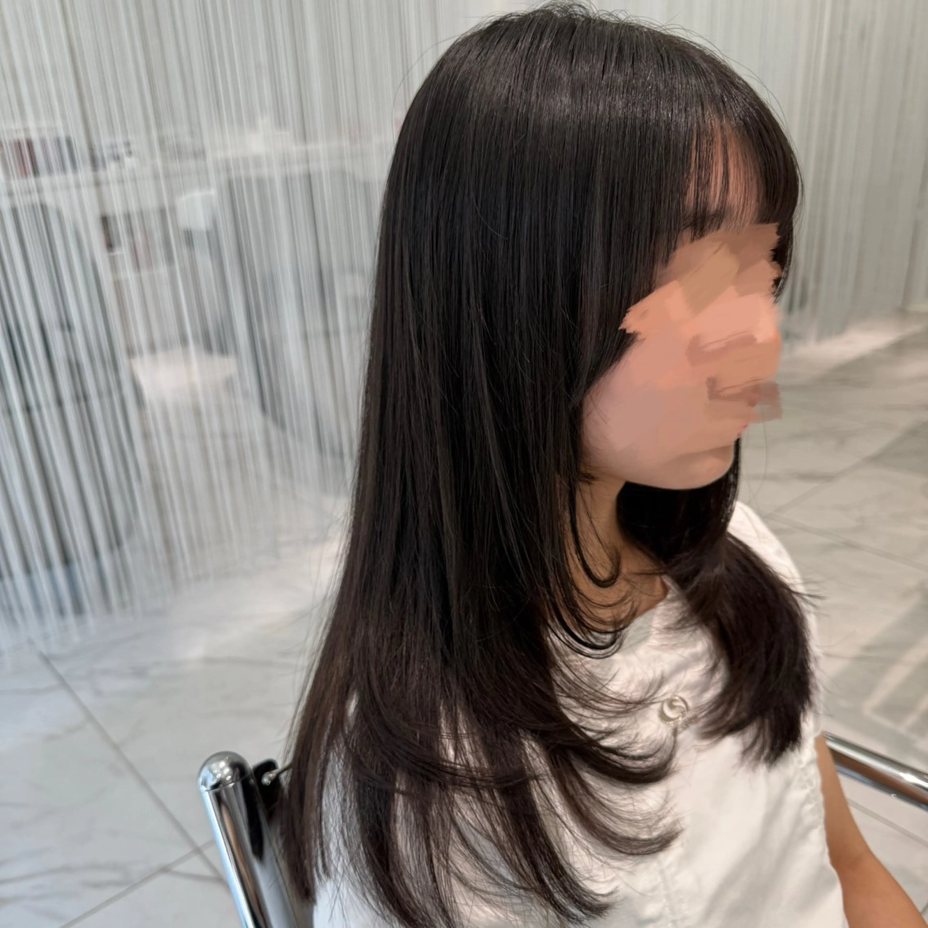 ミディアム レイヤーカット カット ヘアカラー 韓国スタイル🇰🇷 児島葉月のヘアスタイル