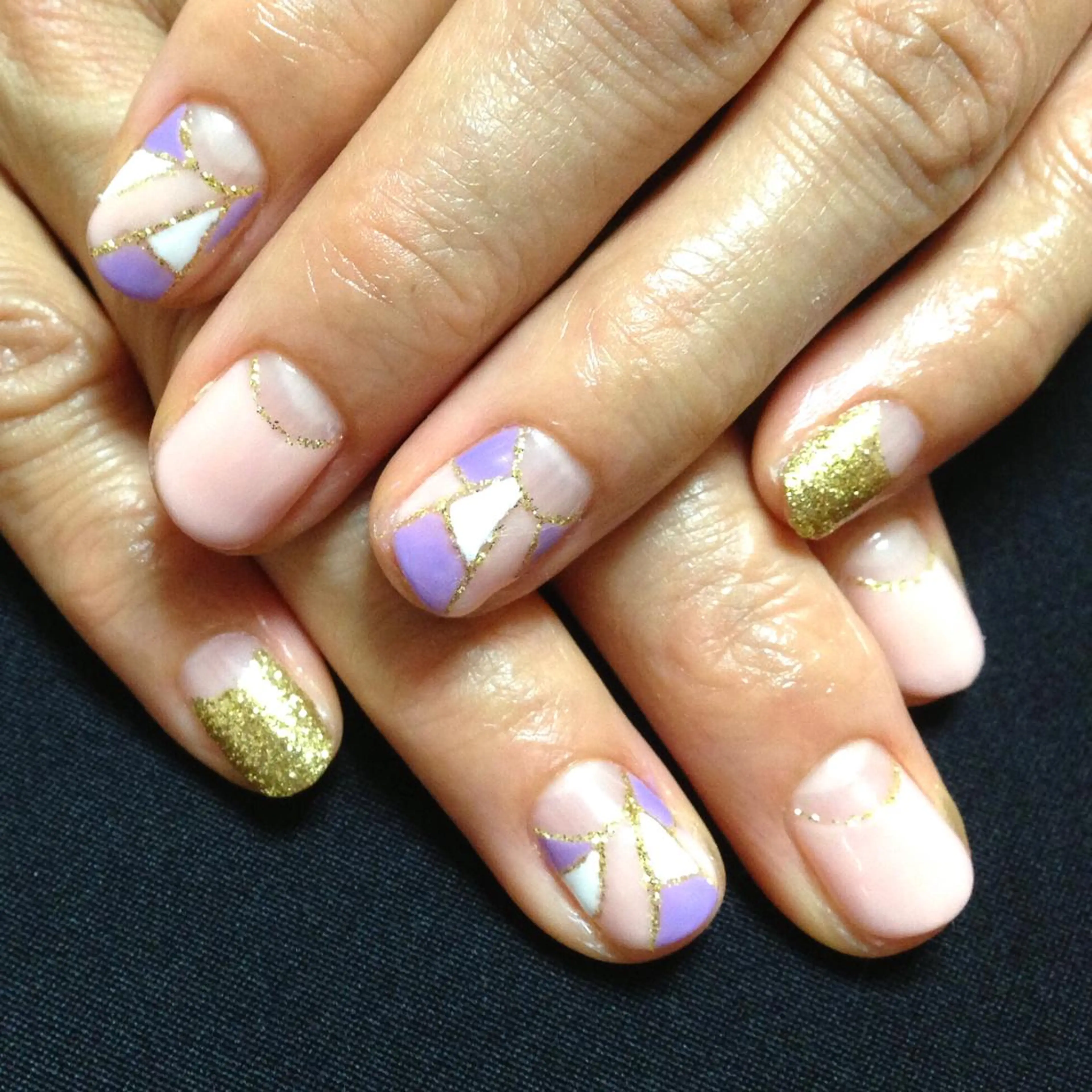 ネイル フレンチネイル 逆フレンチ ステラ marikominoのネイルデザイン