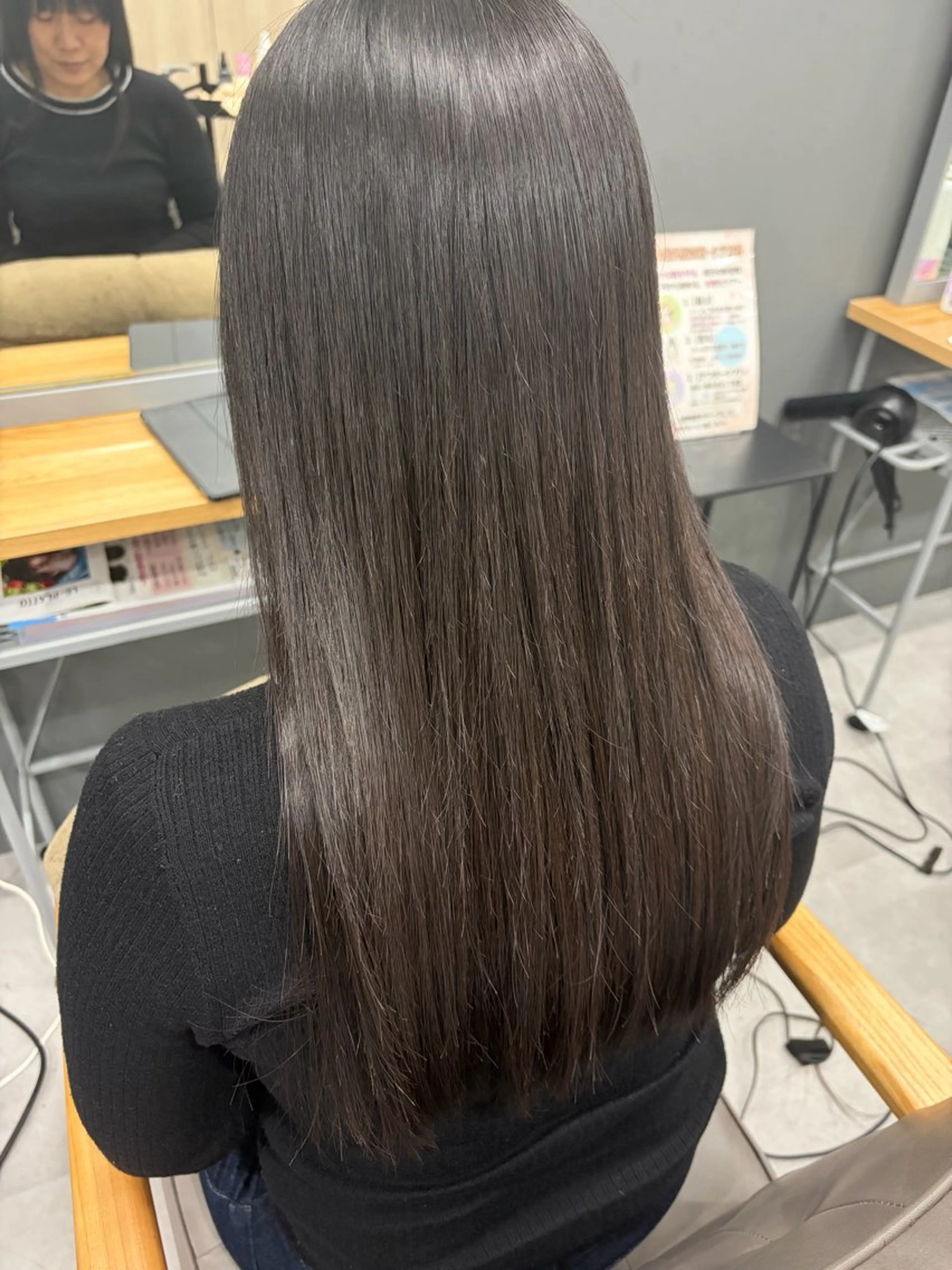 ロング 縮毛矯正 ルプラボウ あいか 韓国ヘア/艶髪のヘアスタイル