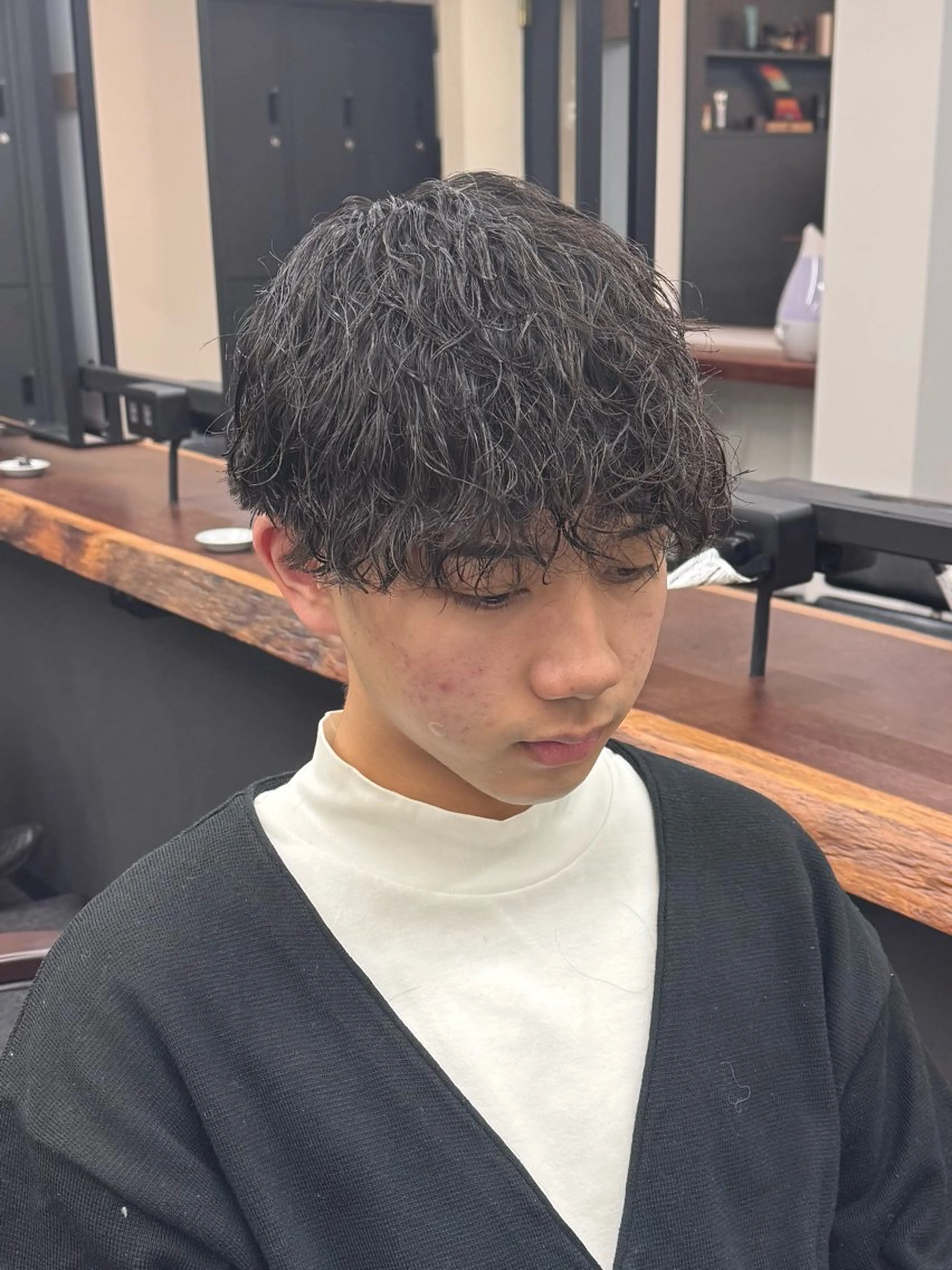 パーマ メンズ カット パーマ 柏メンズカットパーマ NO.1タイチのヘアスタイル