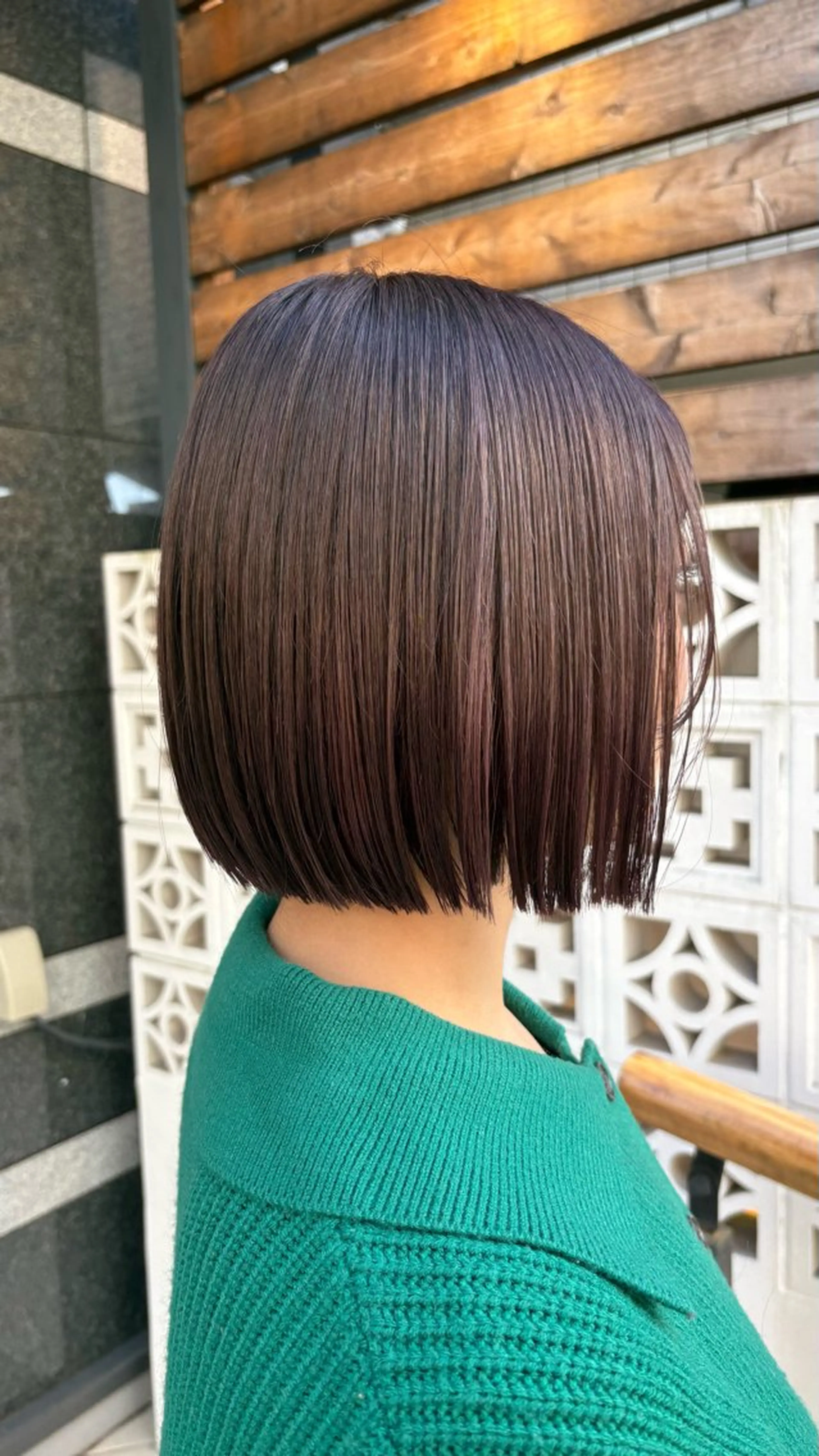 ミディアム 切りっぱなしボブ ボブ ヤマナカ モネのヘアスタイル