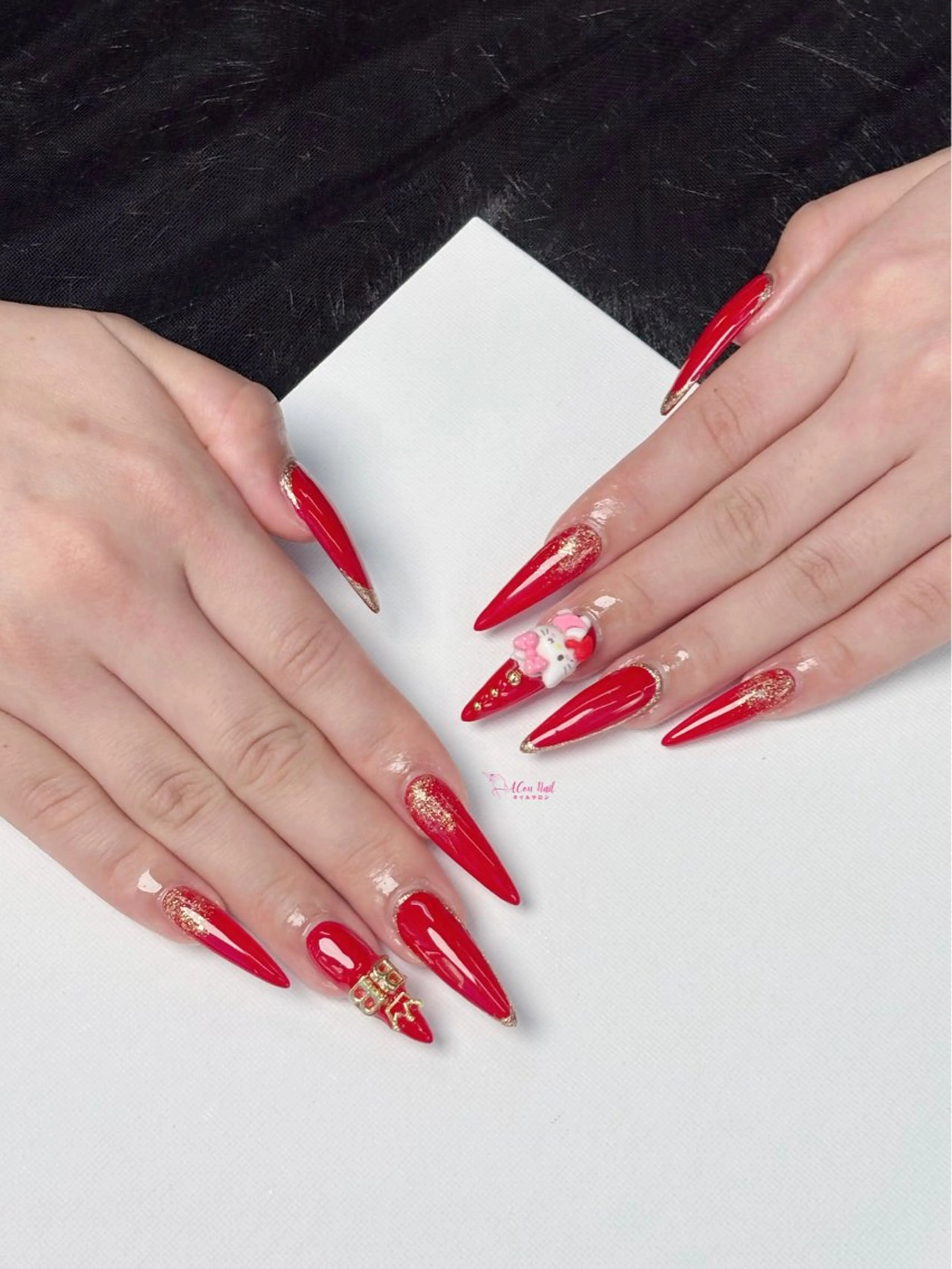ネイル 桜ネイル 長さ出し フラワーネイル フレンチネイル ジェルネイル ハンドネイル ACon NailSalonのネイルデザイン