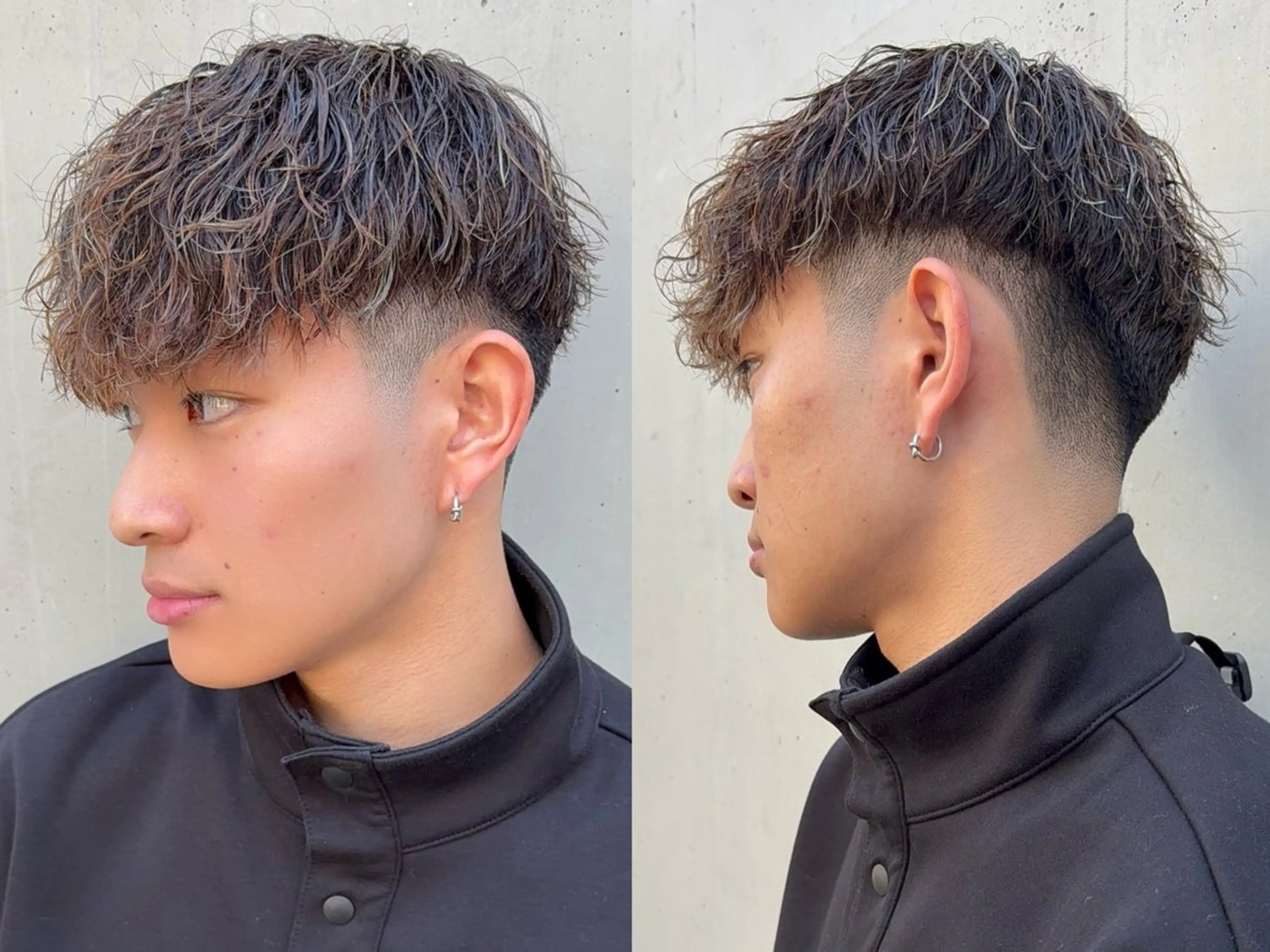 ショート パーマ メンズ カット 亀井隆汰/メンズ専門 パーマ特化美容師のヘアスタイル