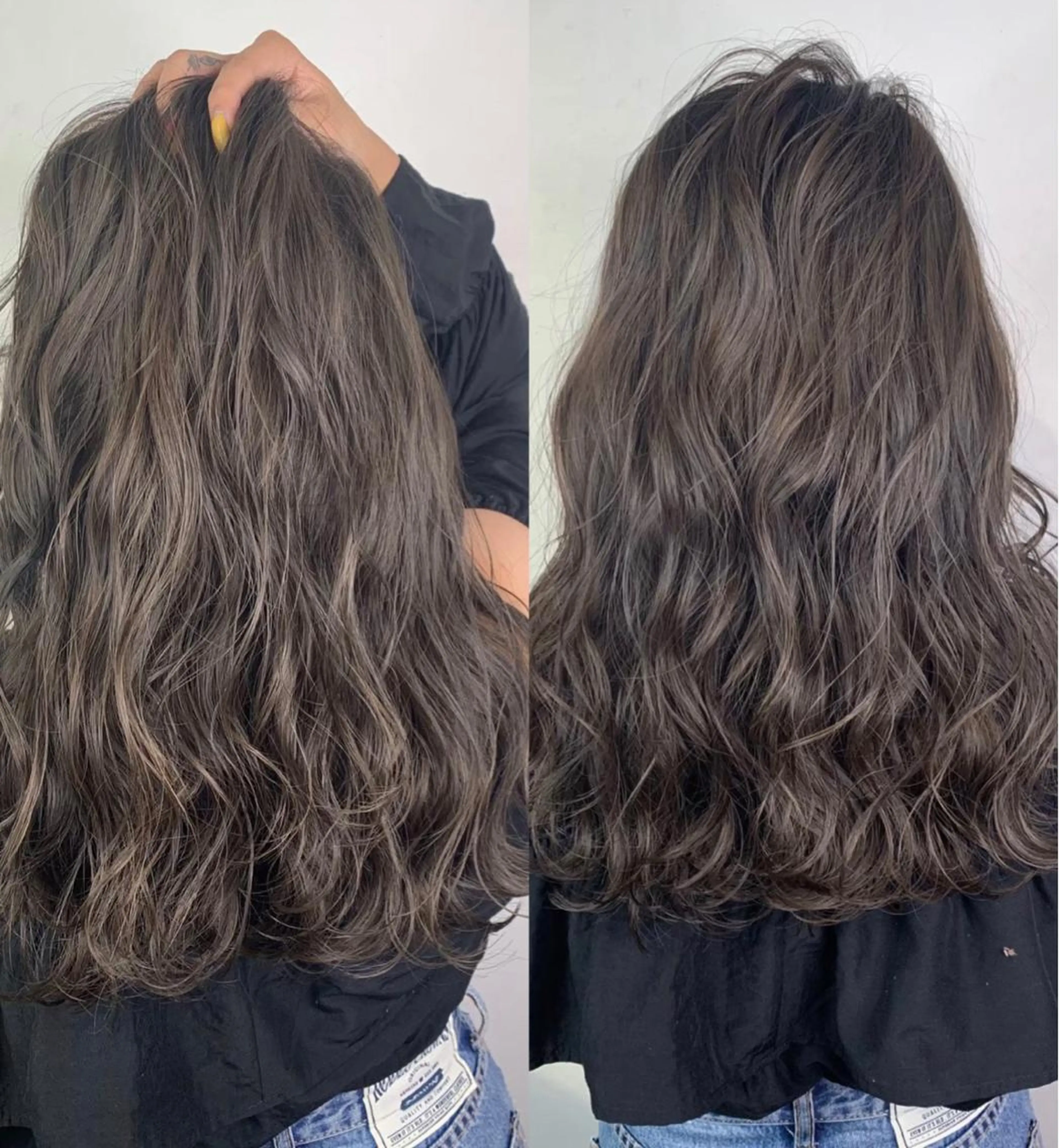 セミロング カラー _WHITE 高槻のヘアスタイル