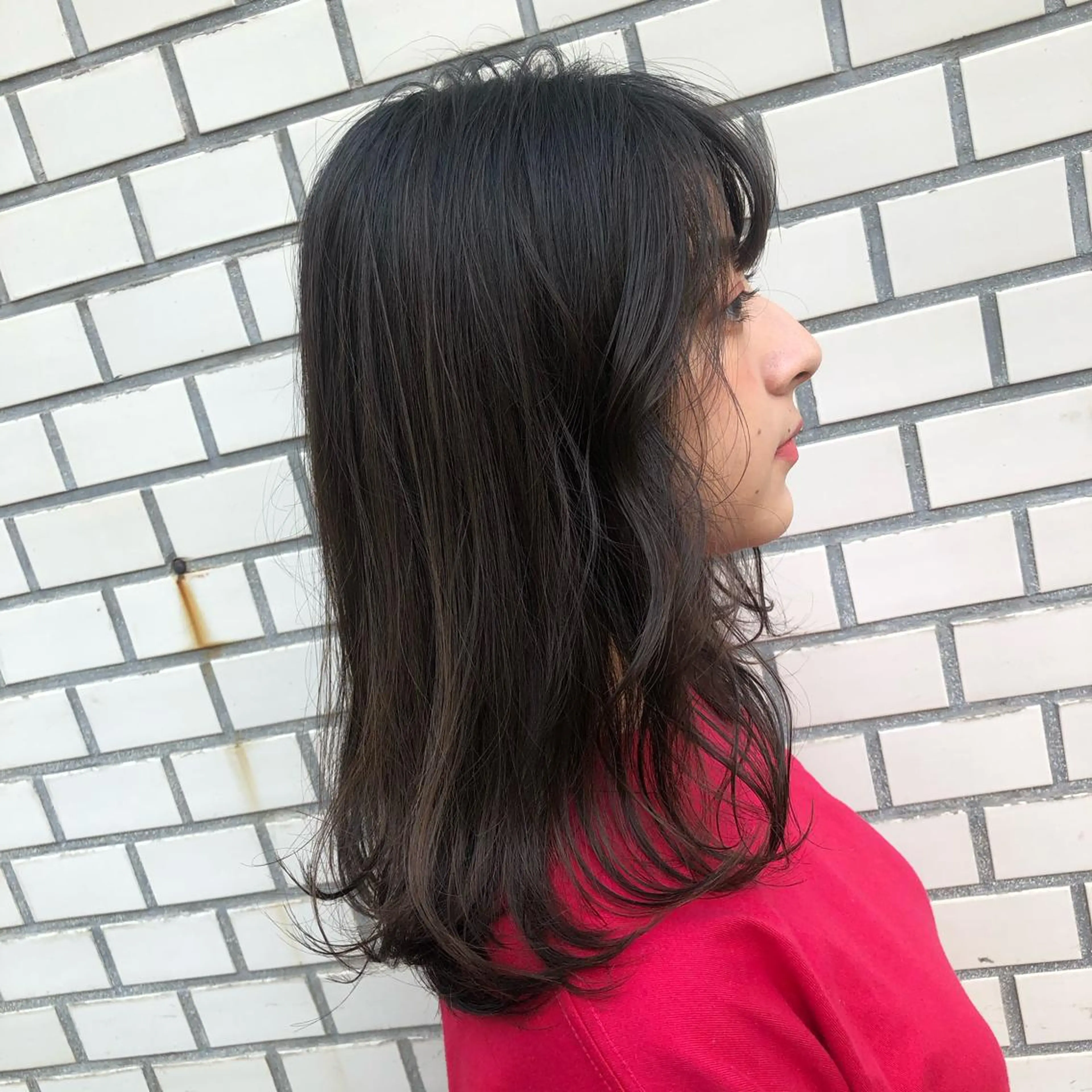 セミロング カット ヘアカラー 野上 綾香のヘアスタイル