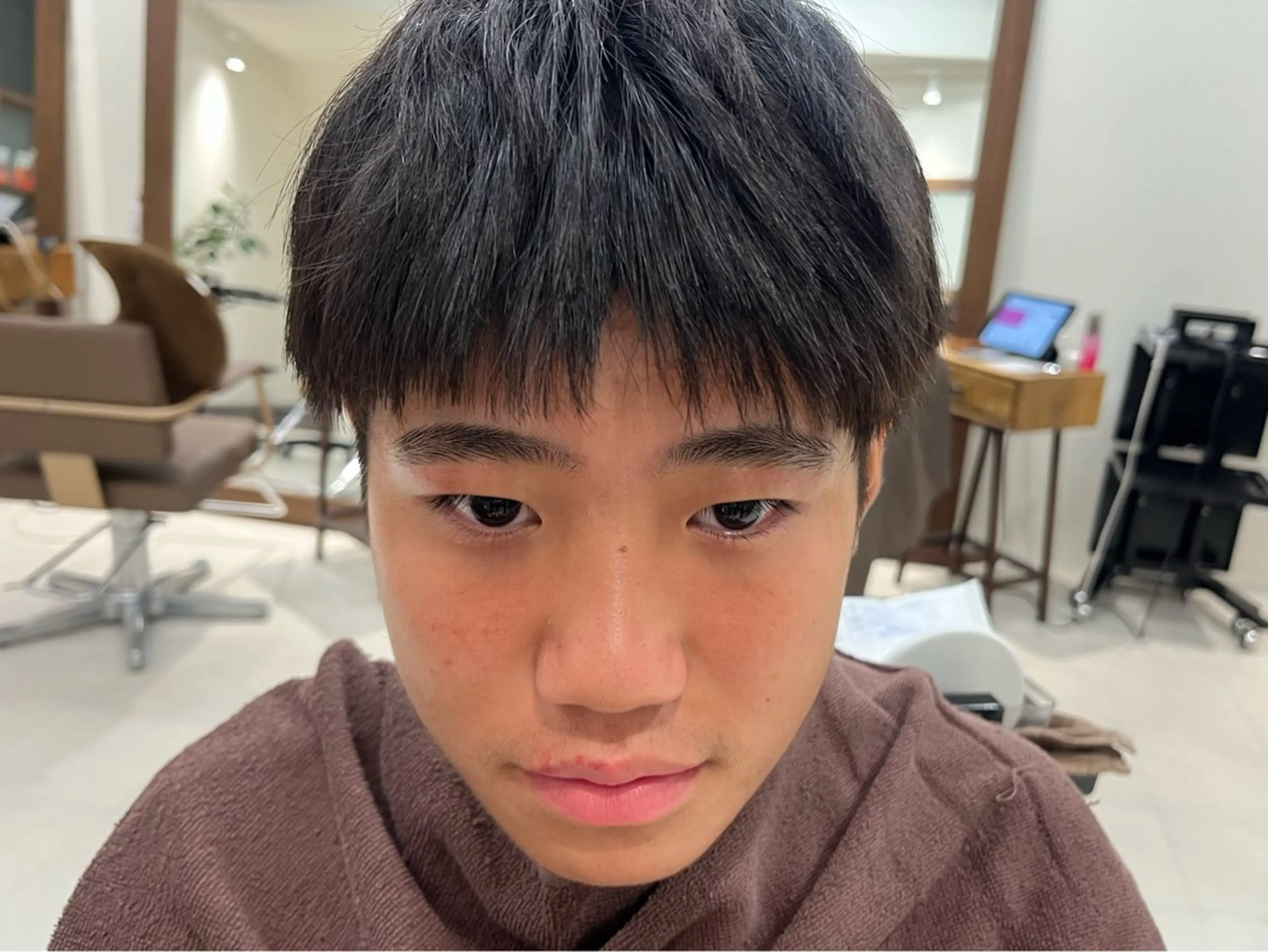 ショート ワックス脱毛 眉カット その他(アイブロウ) ボブパーマ／アレンジ Onのヘアスタイル