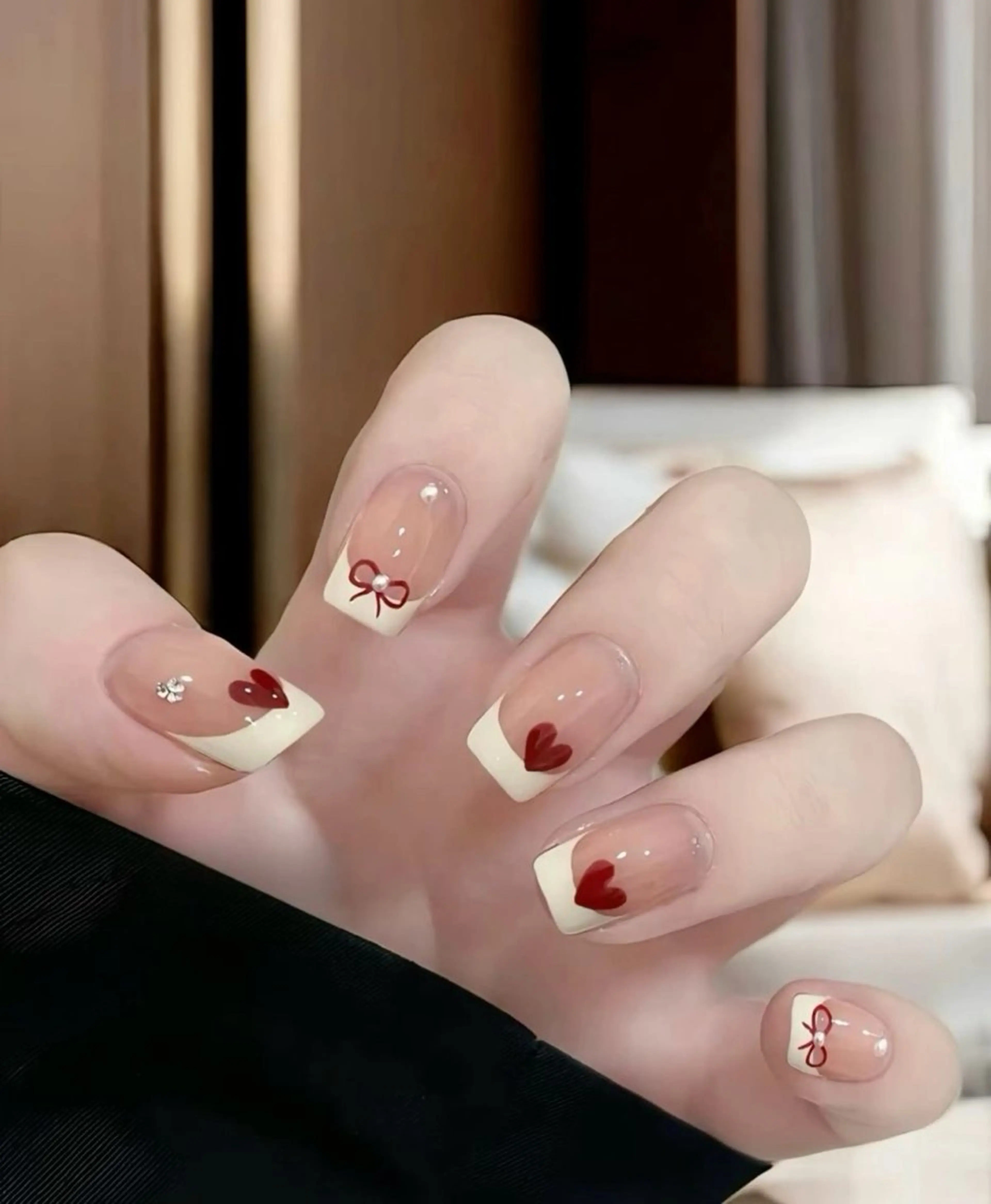 ネイル 長さ出し フレンチネイル グラデーション 卒業式 マグネットネイル ハンドネイル MIHANA NAILのネイルデザイン