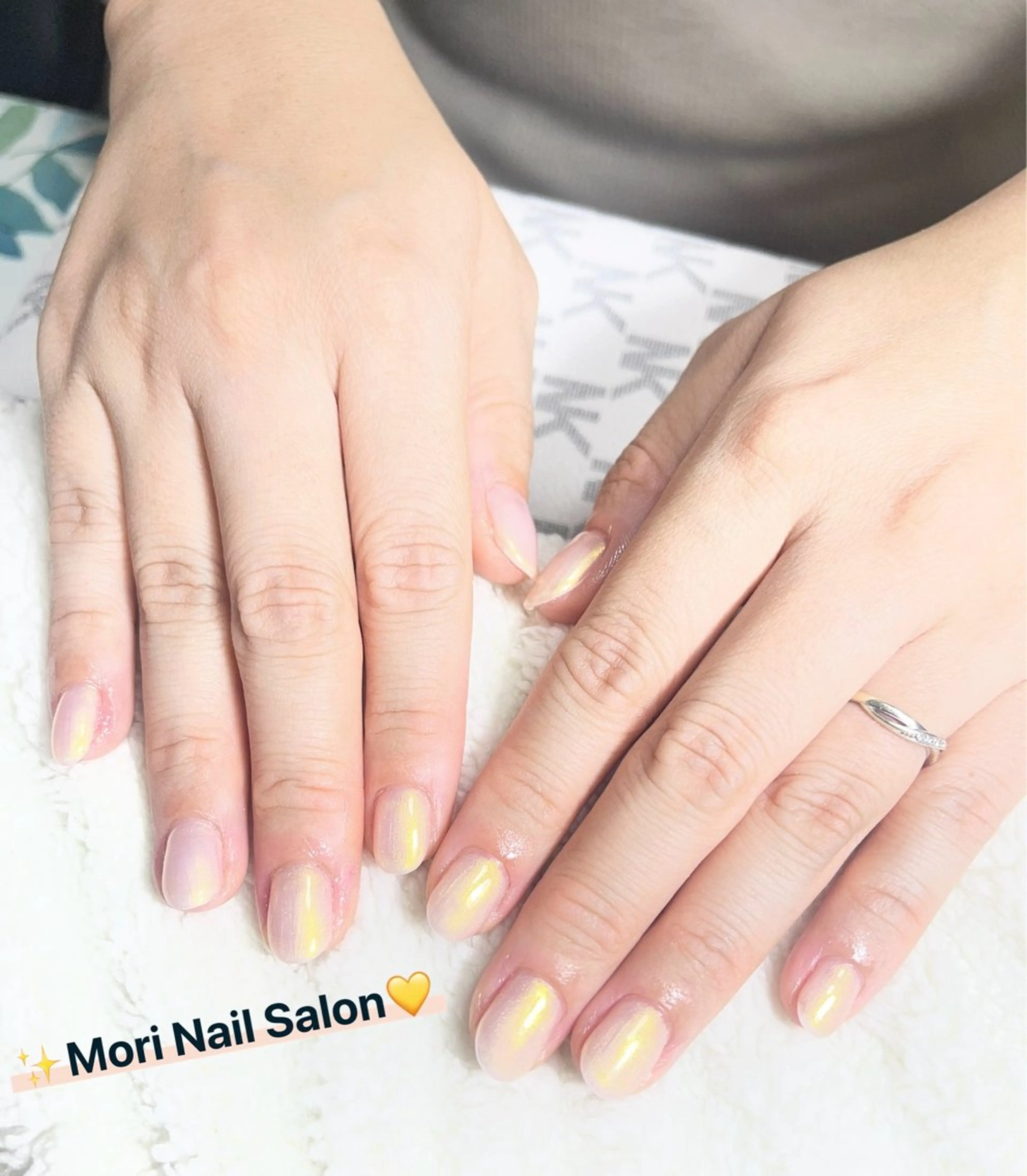 ネイル オーロラネイル ジェルネイル シンプルネイル ハンドネイル MORI ネイル SALONのネイルデザイン