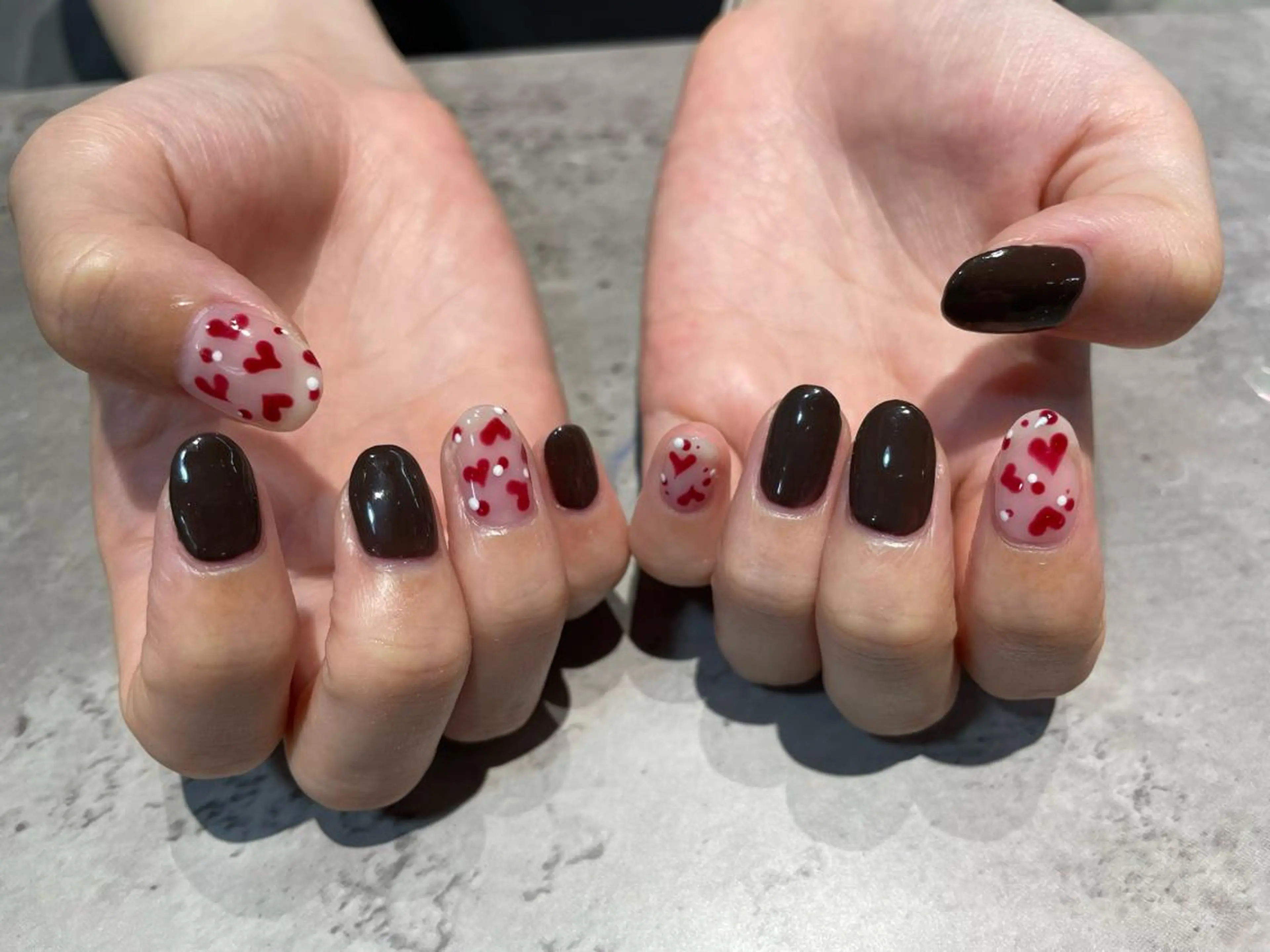 ネイル ハート ハンドネイル ROCCO nailのネイルデザイン