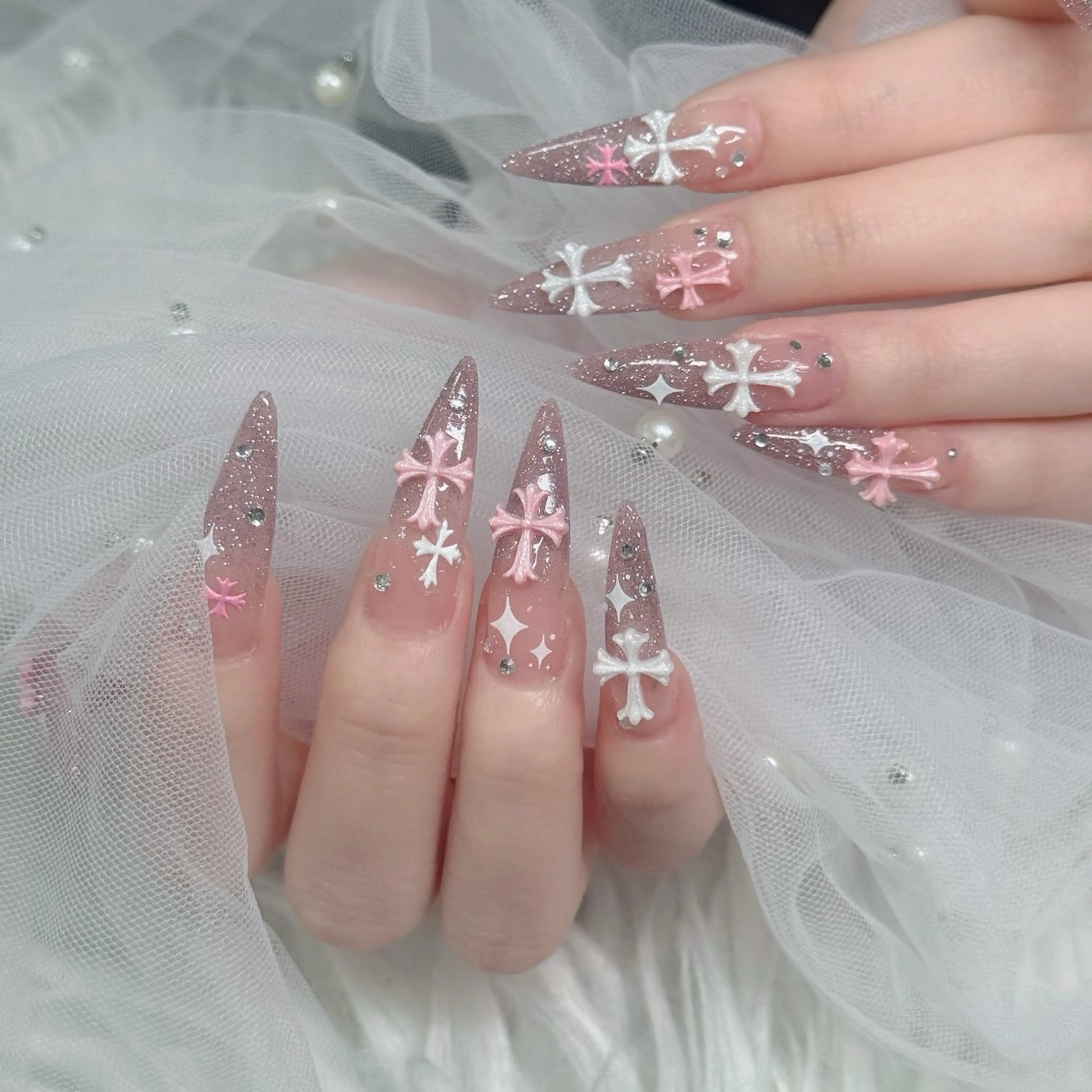 ネイル フットネイル フレンチネイル グラデーション 韓国ネイル ロングネイル Hani Nail Salonのネイルデザイン