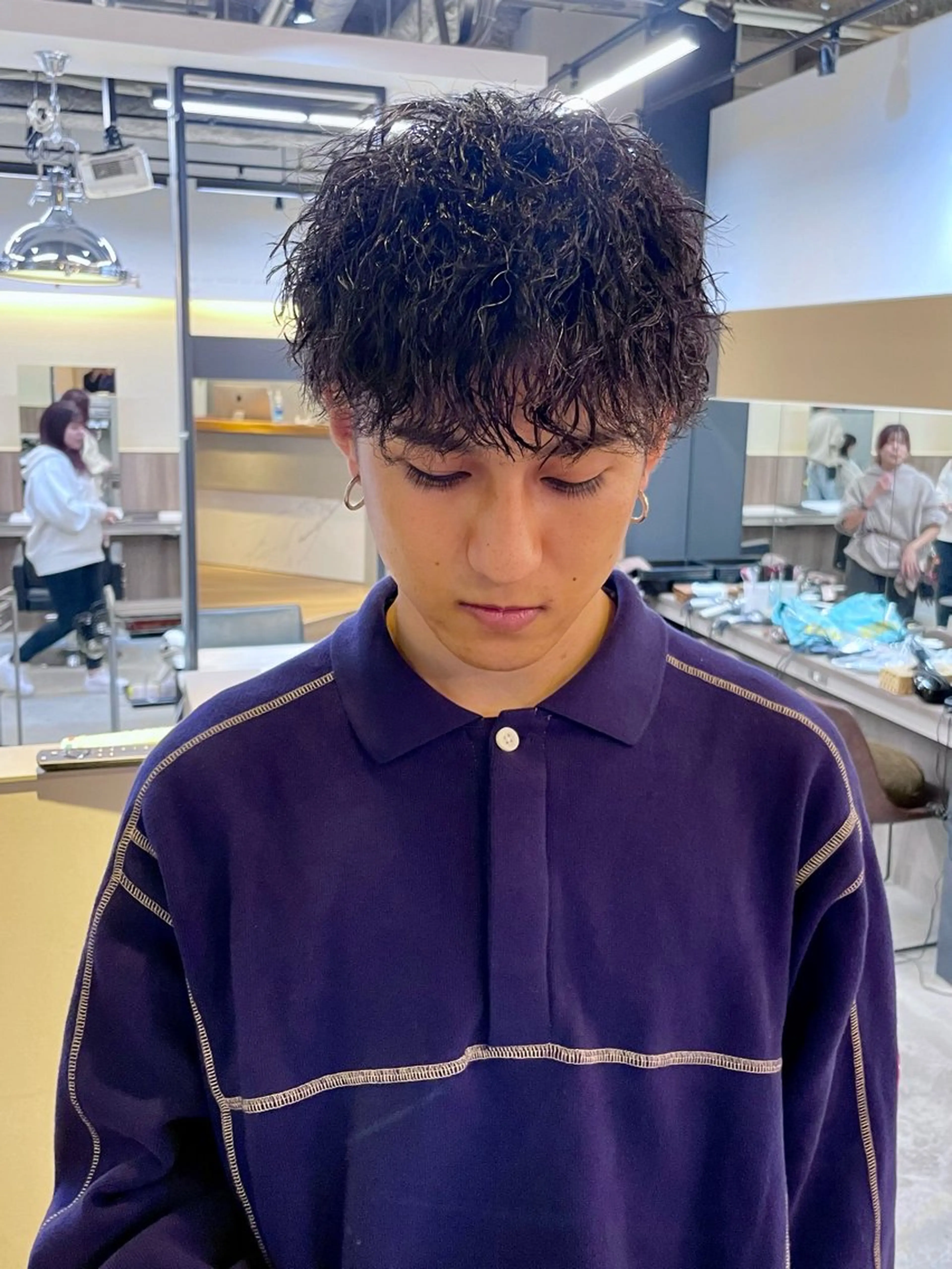 パーマ メンズ メンズパーマ メンズツイストパーマ ツイストパーマ カット パーマ 福永速人 /メンズパーマのヘアスタイル