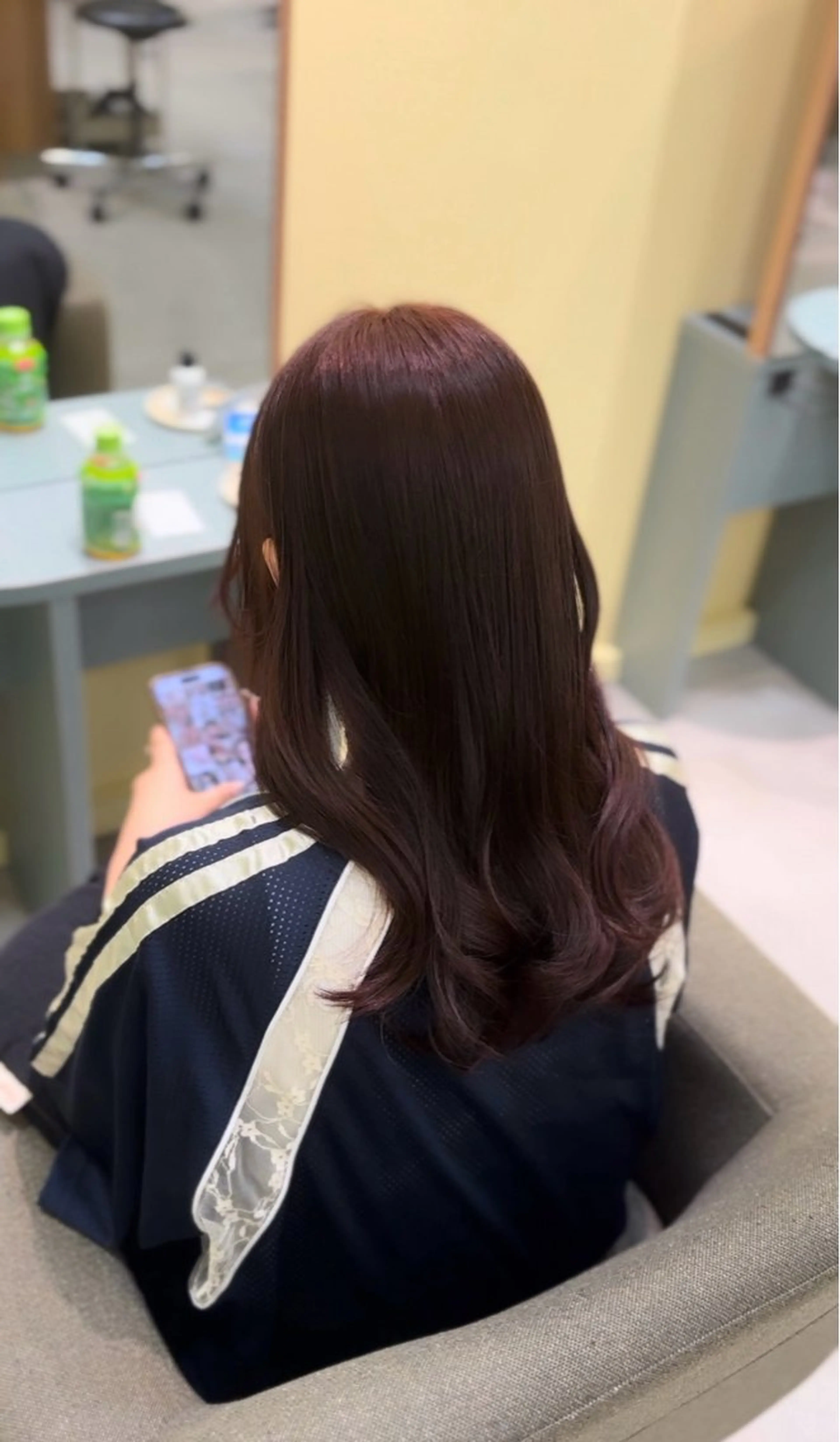 ミディアム カット ヘアカラー トリートメント レイヤー/韓国縮毛 矯正/nanokaのヘアスタイル