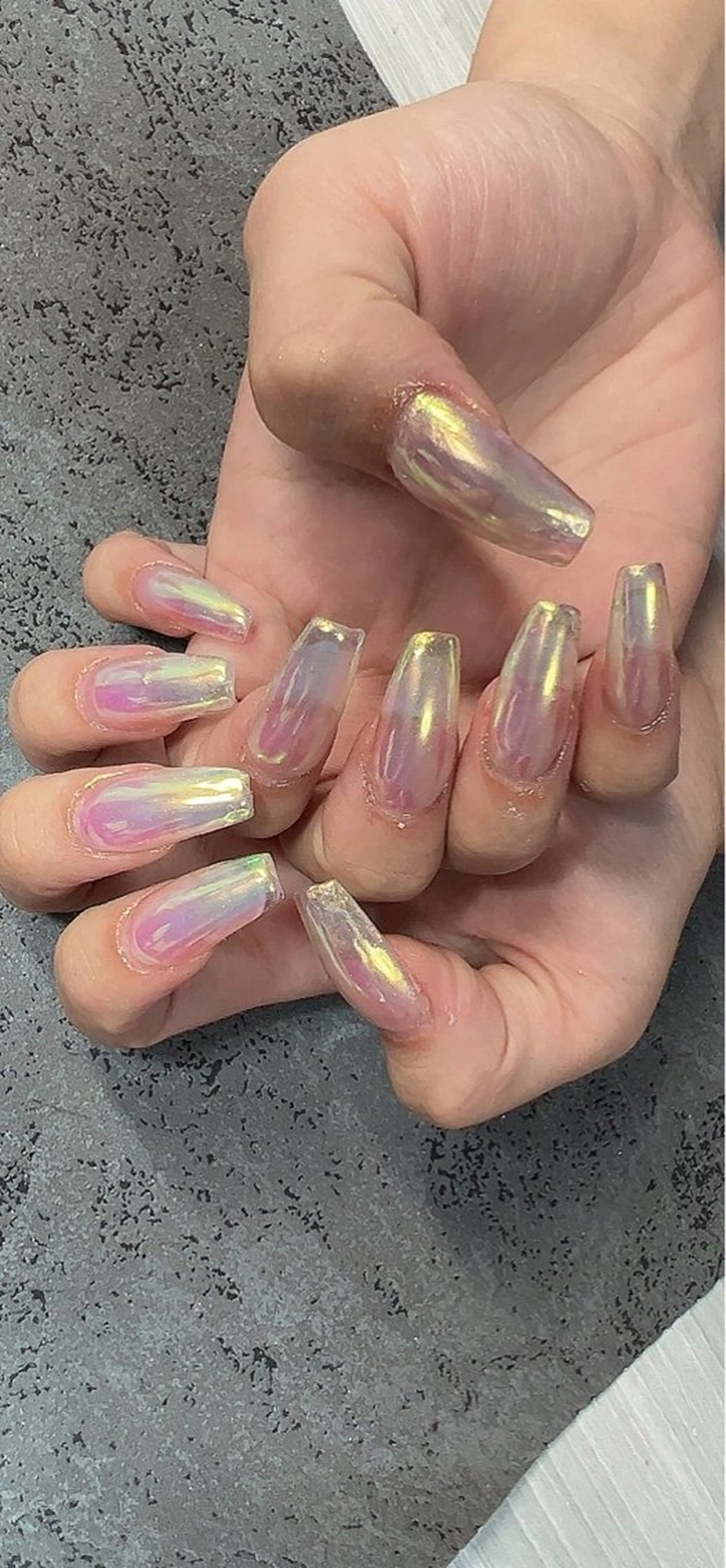 ネイル ミラーネイル ワンカラーネイル ハンドネイル Ruana Nailのネイルデザイン