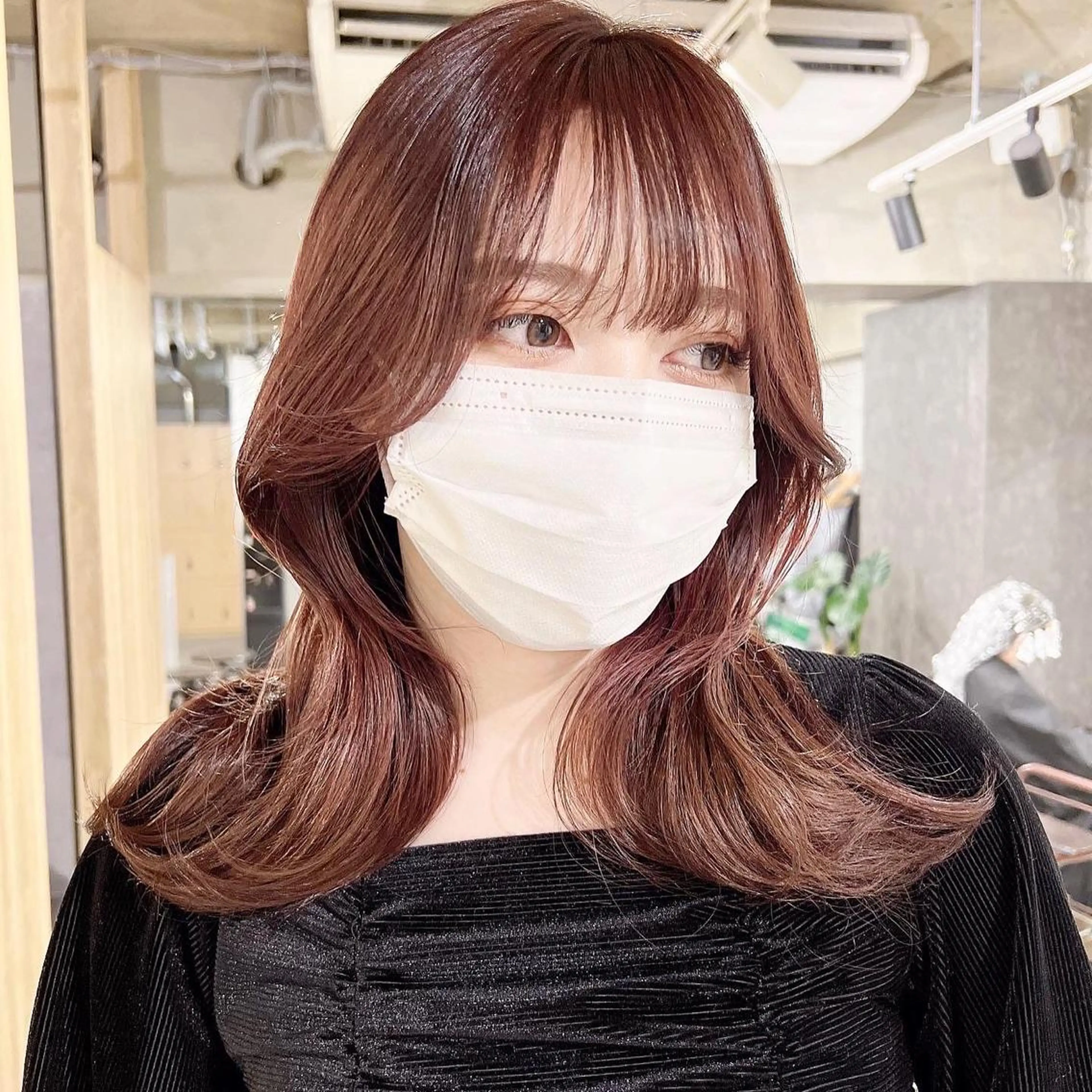 ミディアム カラー 韓国レイヤー/ 顔周り💕田中将吾のヘアスタイル