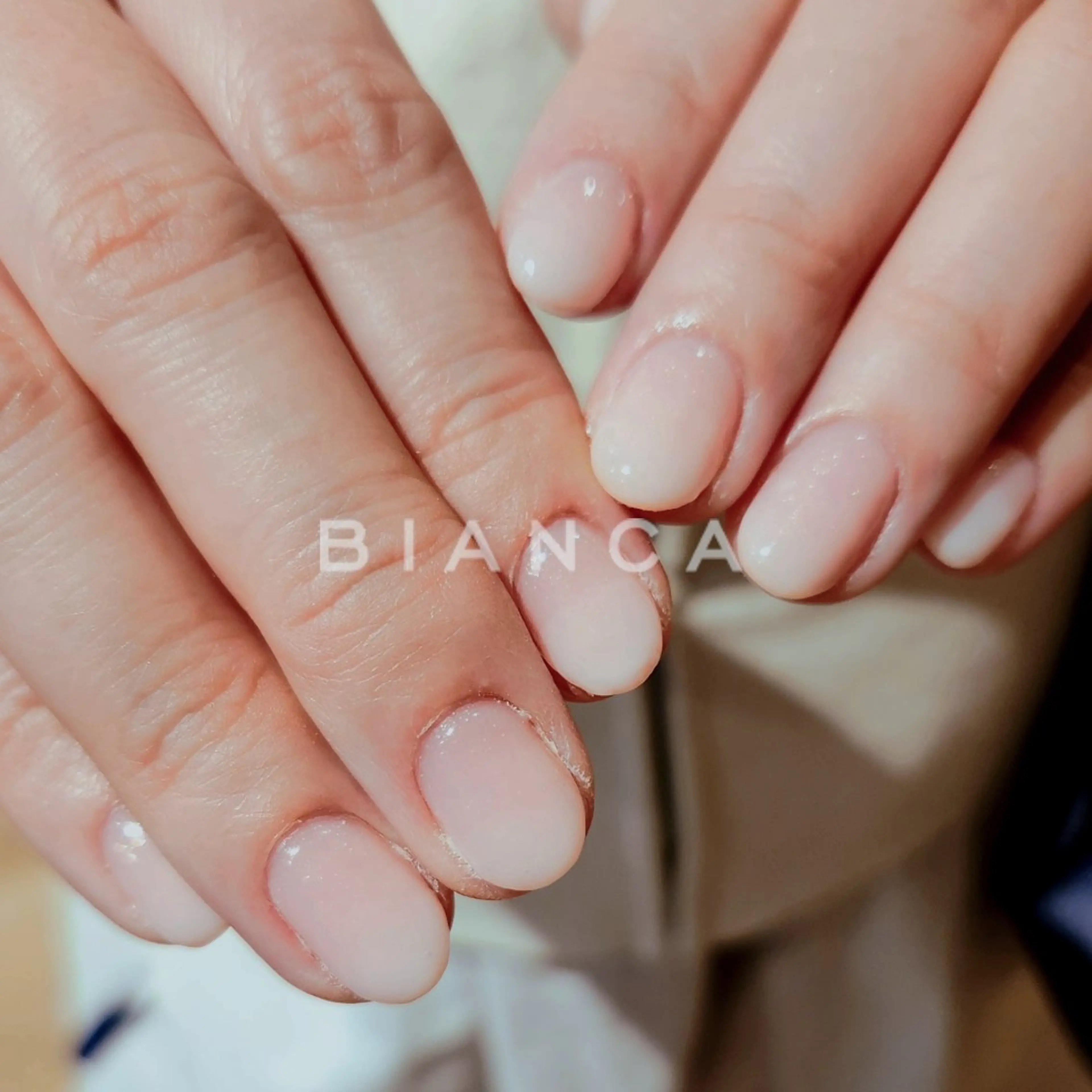 ネイル オフィスネイル ピンク シンプルネイル Bianca名駅店 あゆのネイルデザイン