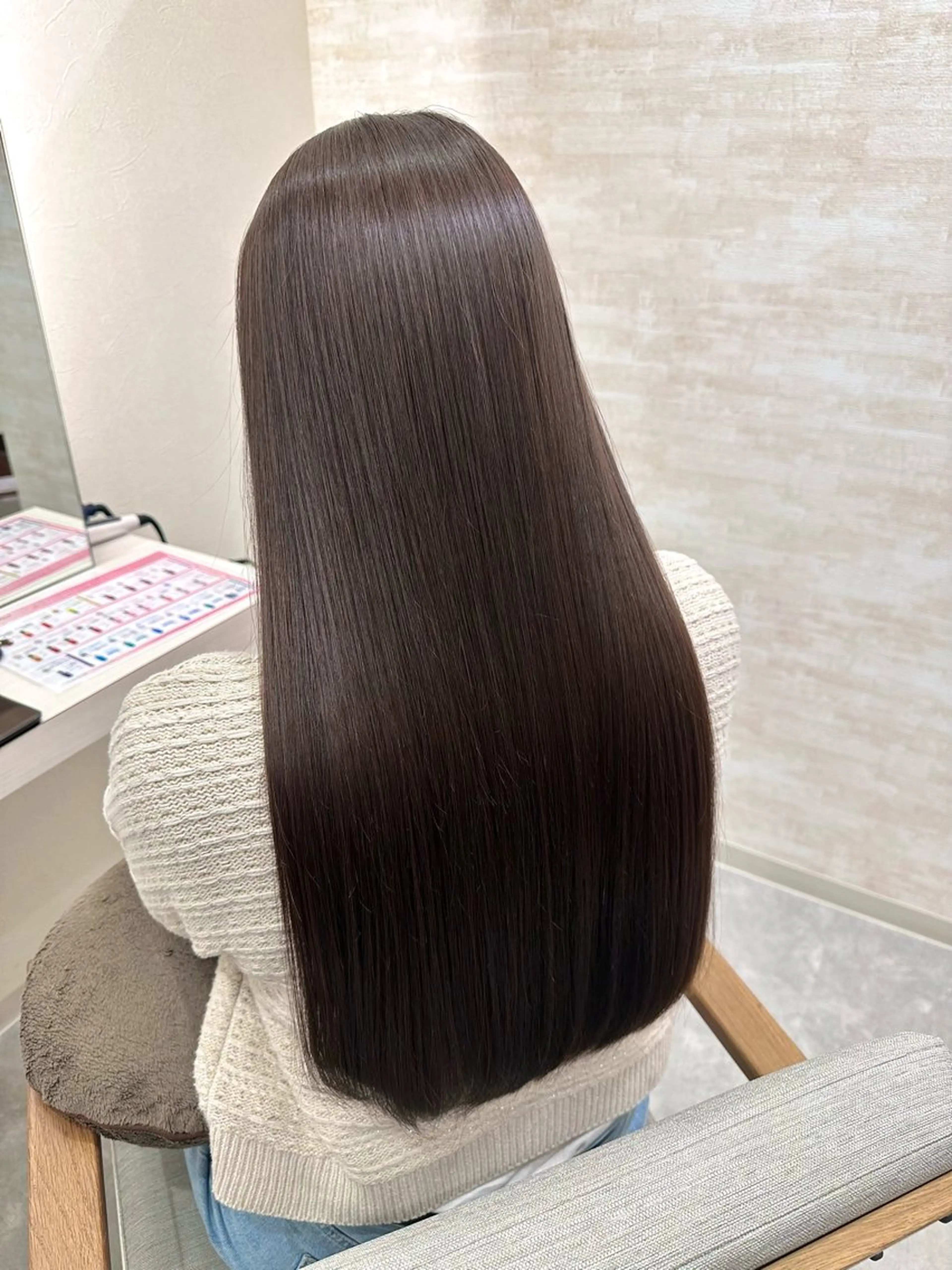 ロング カット ヘアカラー トリートメント 髪質改善&ヘアケア 永山若奈のヘアスタイル