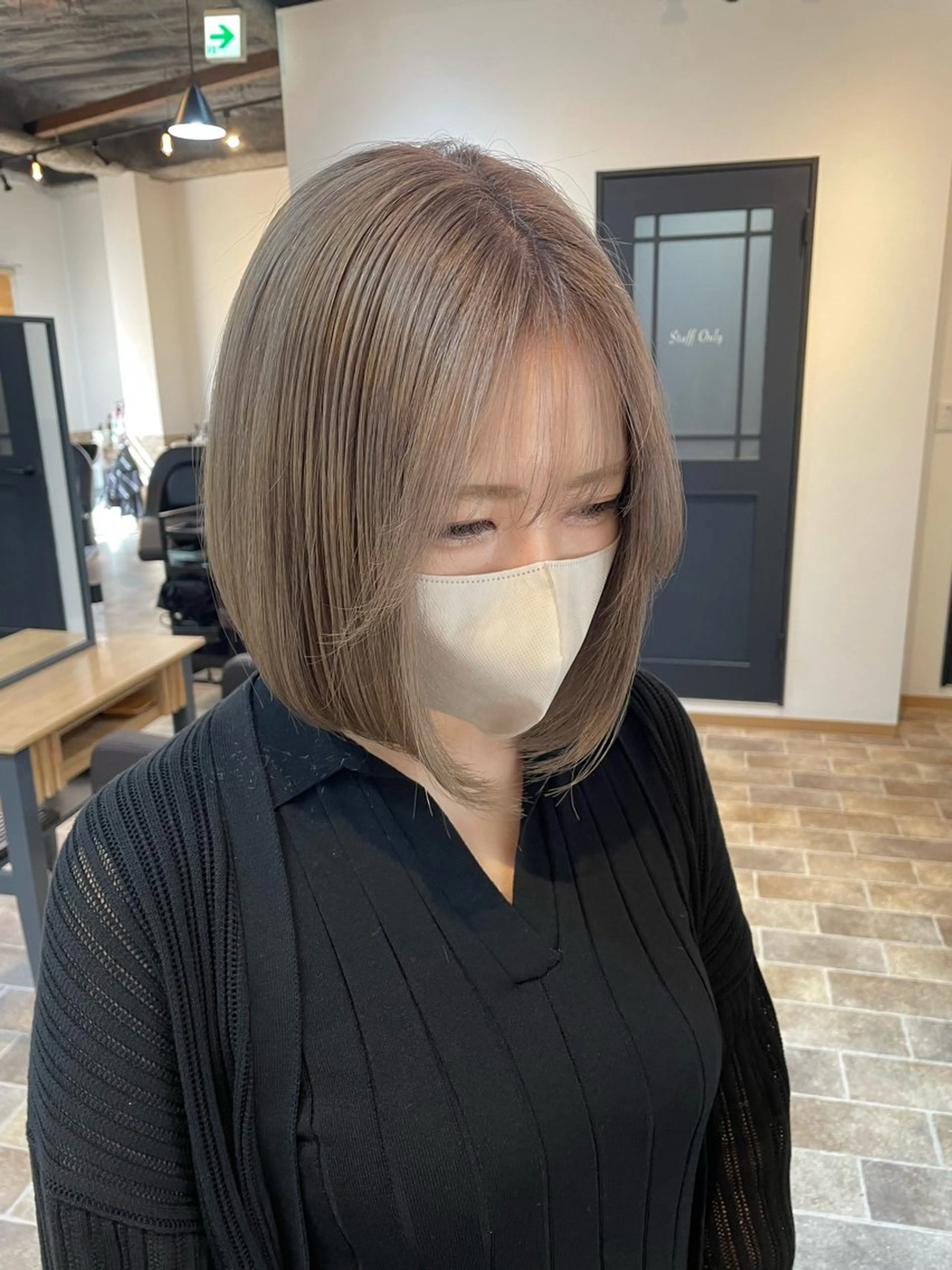 ショート カラー グレージュ ヘアカラー YUI/ ブリーチカラー🌷のヘアスタイル