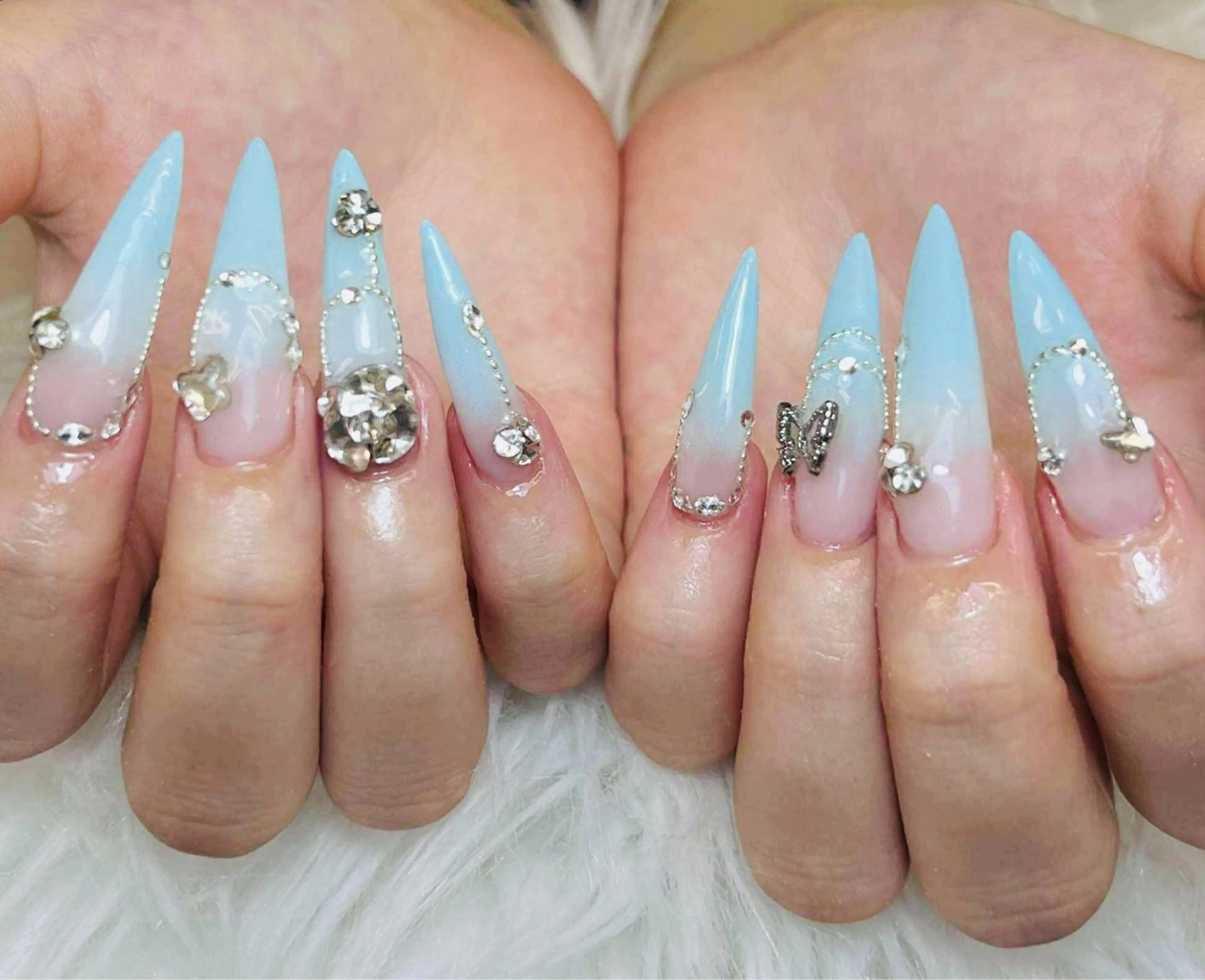 ネイル チークネイル 長さ出し フットネイル マグネットネイル 持ち込み ハンドネイル ANH NAIL ゴテゴテ専門店💎のネイルデザイン