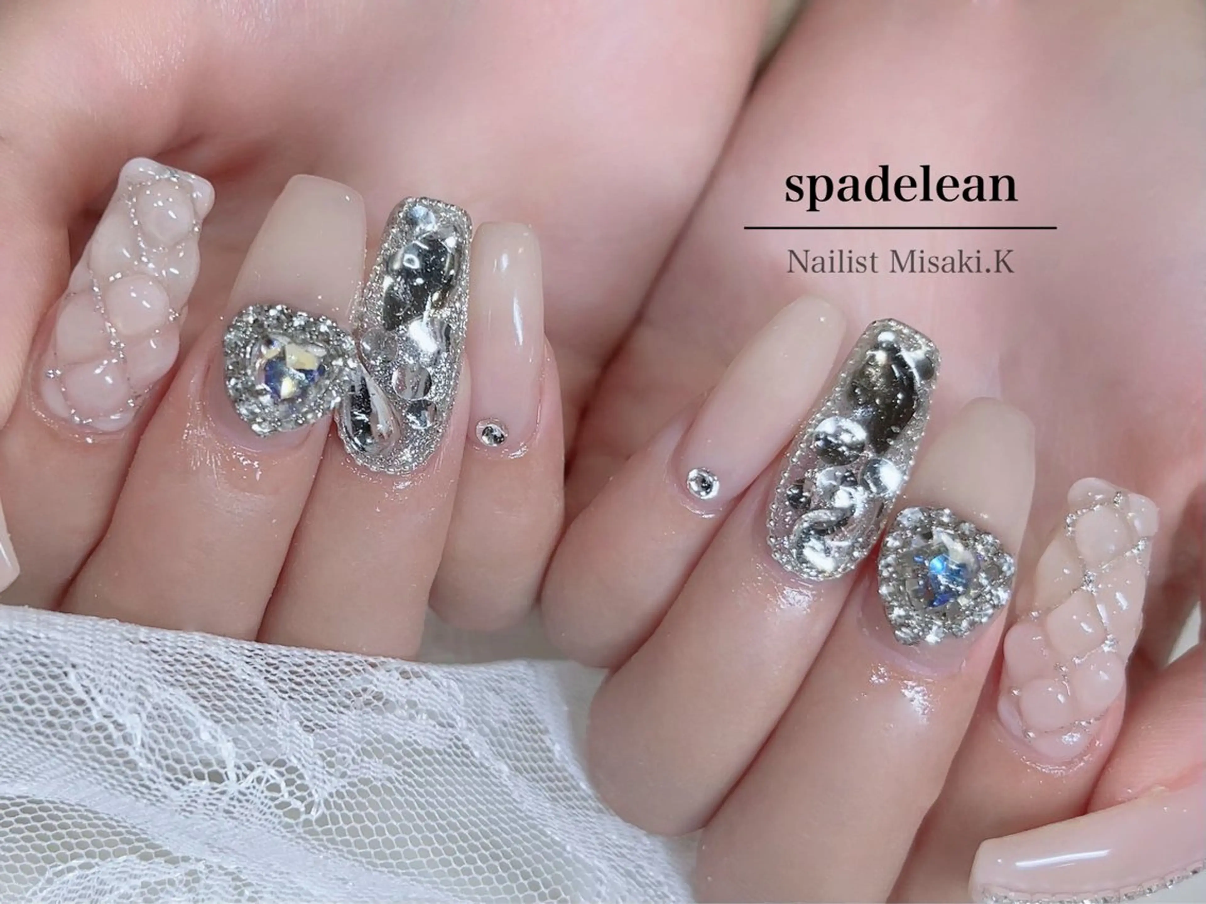 《オフなし🌹長さだし10本》話題のアート【ワンホン／韓国風】10本アート【オフありの場合はご相談ください+1100円】の写真