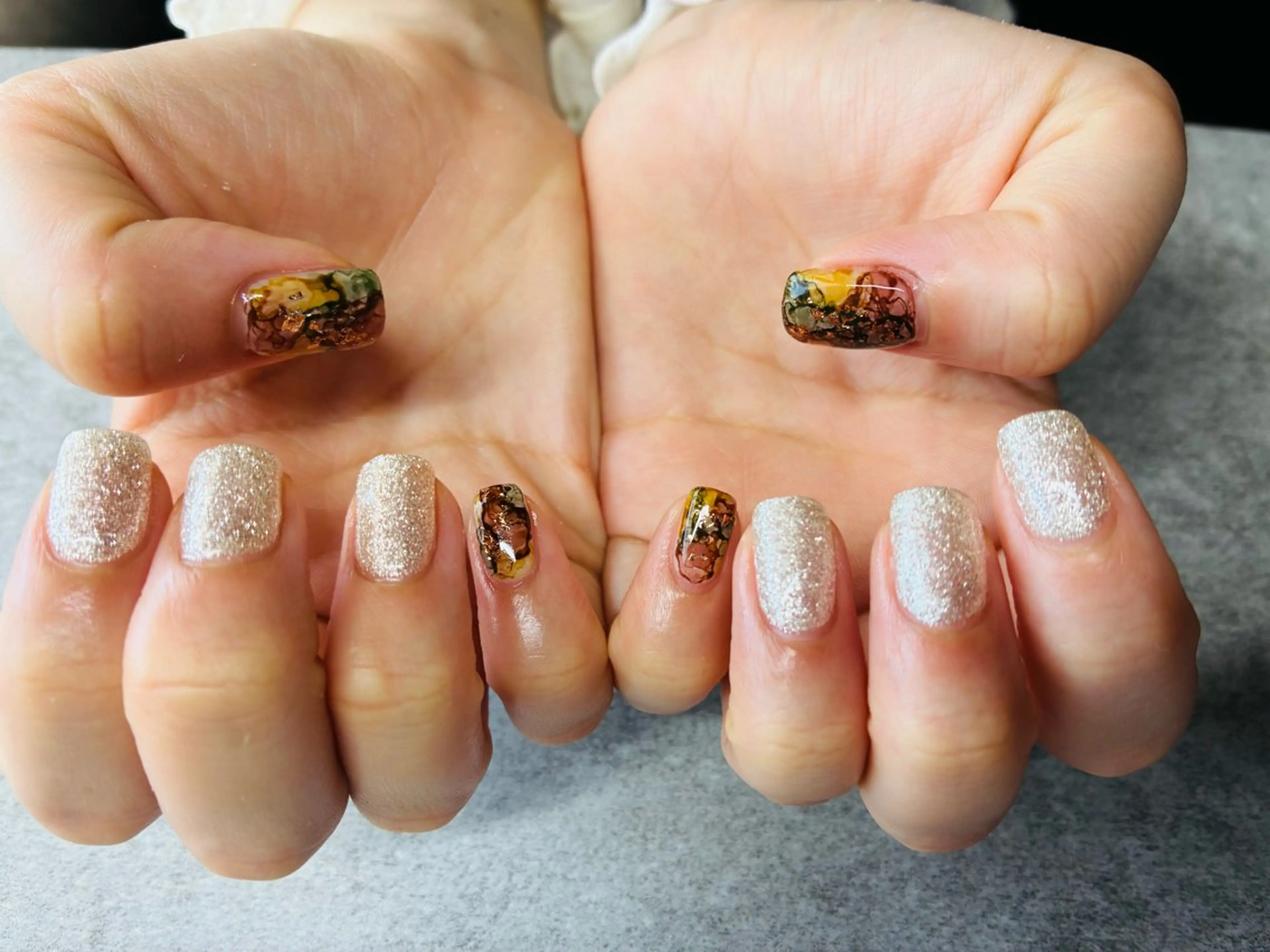 ネイル ラメ(グリッター) SKY/☺︎nico エスケーワイ　ニコのネイルデザイン