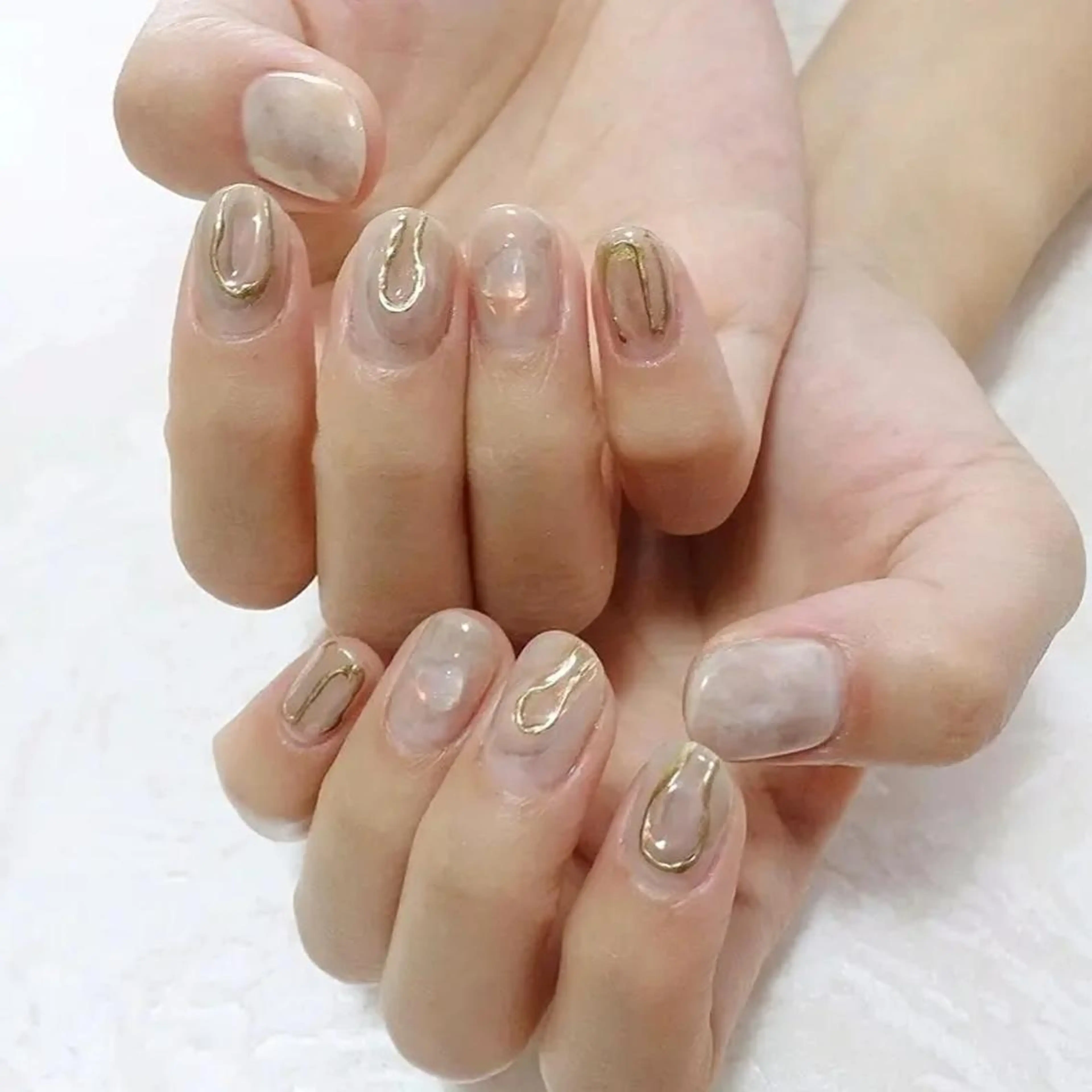 ネイル ニュアンスネイル ショートネイル gemickle nailのネイルデザイン