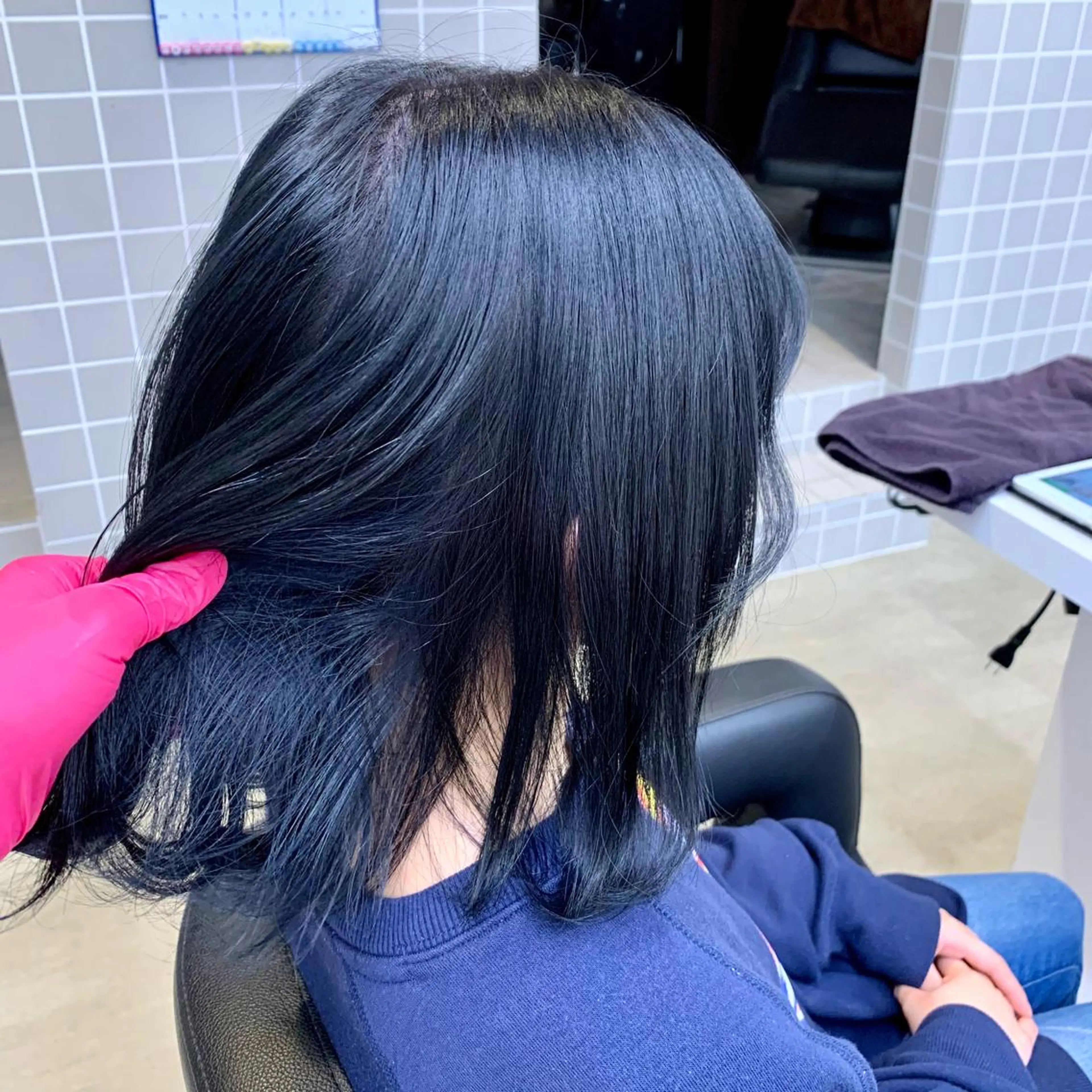 セミロング カラー ヘアアレンジ 🩵 JURI🩵のヘアスタイル