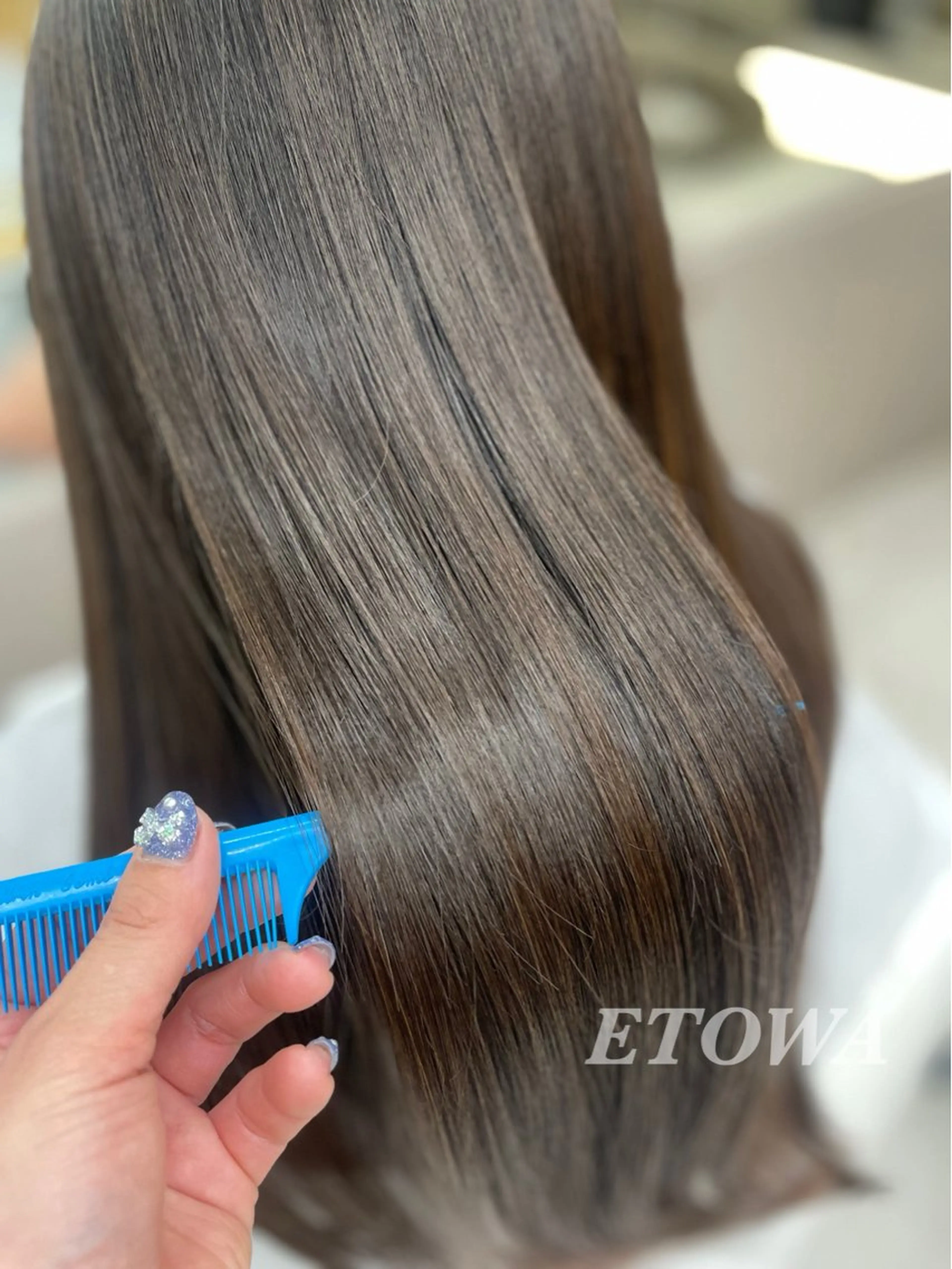 セミロング カット ヘアカラー トリートメント 𝓝𝓪𝓷𝓪 くびれ/韓国風/新宿のヘアスタイル