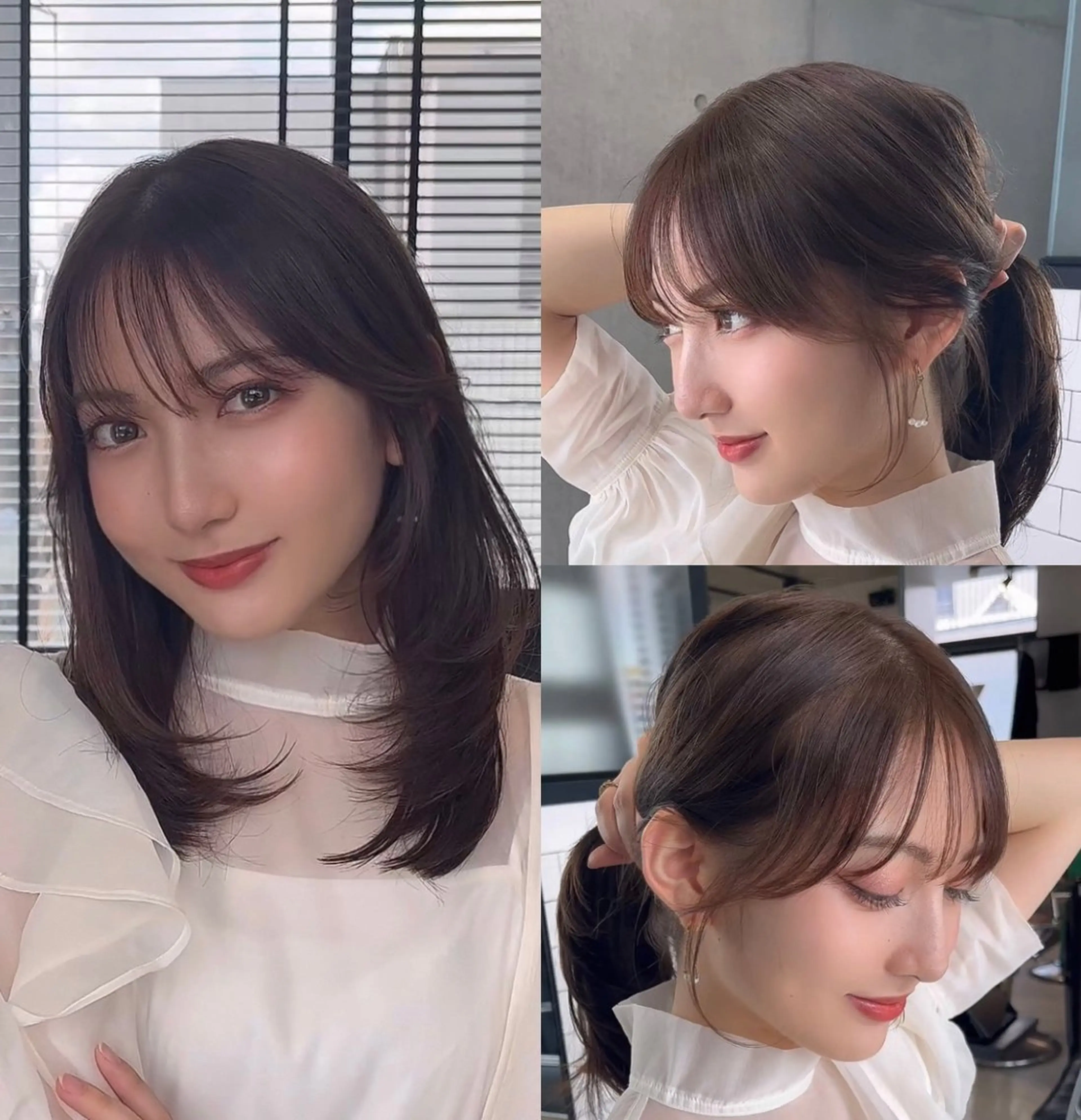 ミディアム カラー カット ヘアカラー トリートメント 🌫️大人韓国ヘア 🌫️naoyaのヘアスタイル