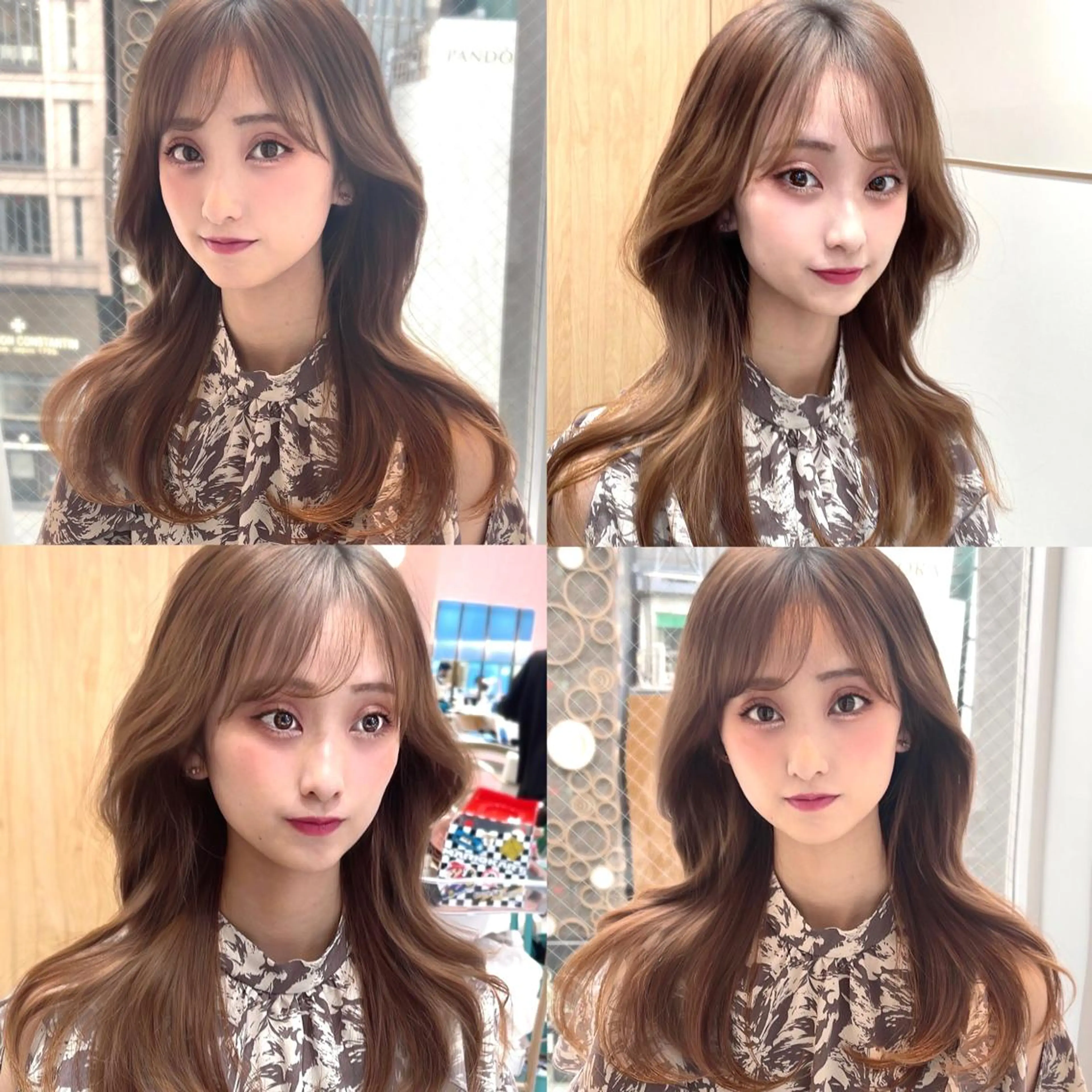 ミディアム カラー ヘアアレンジ アディクシーカラー ベージュカラー 透明感カラー イヤリングカラー グレージュ 顔周り特化/韓国ヘア /レイヤー/吉野幸大のヘアスタイル