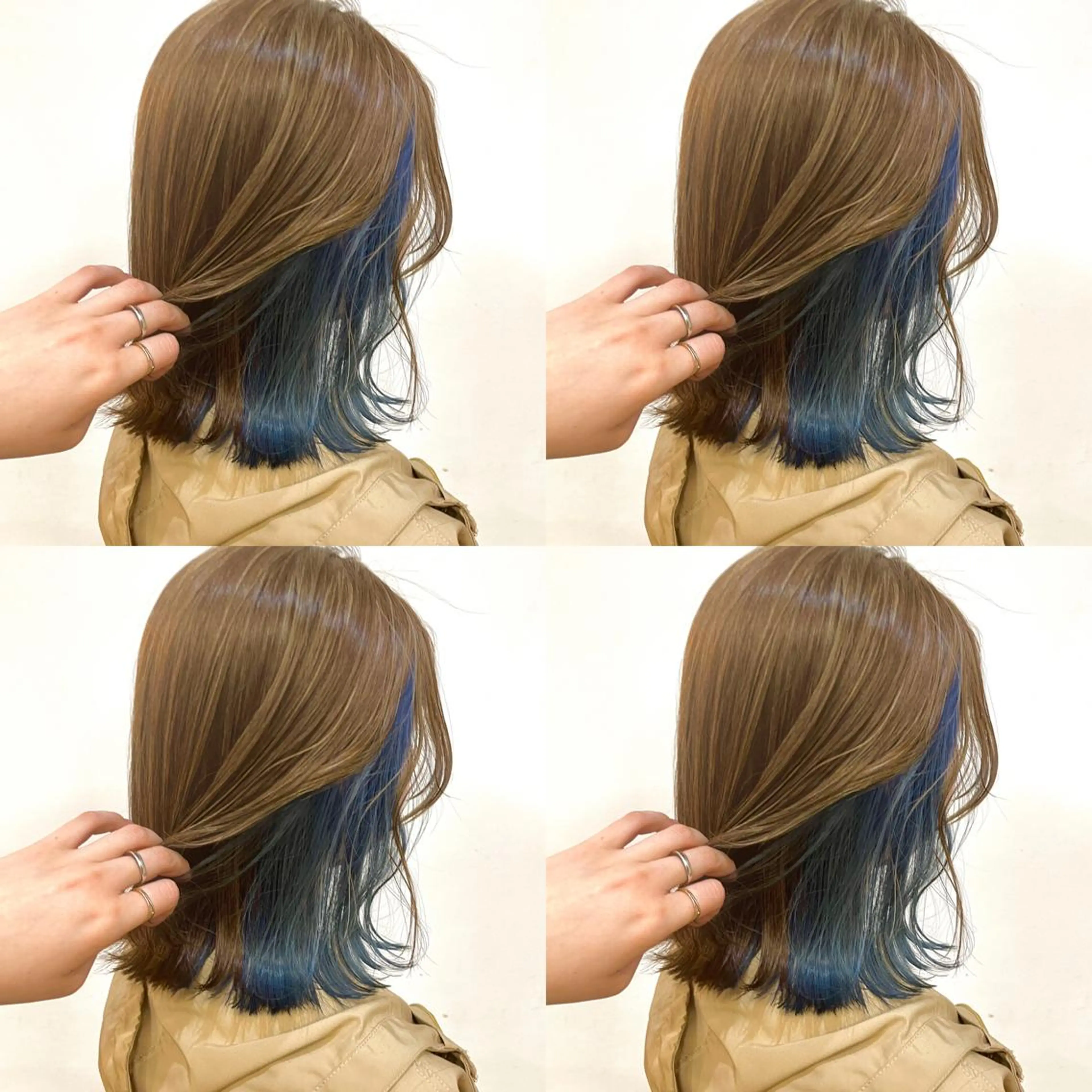 ミディアム カラー 河口 友里のヘアスタイル