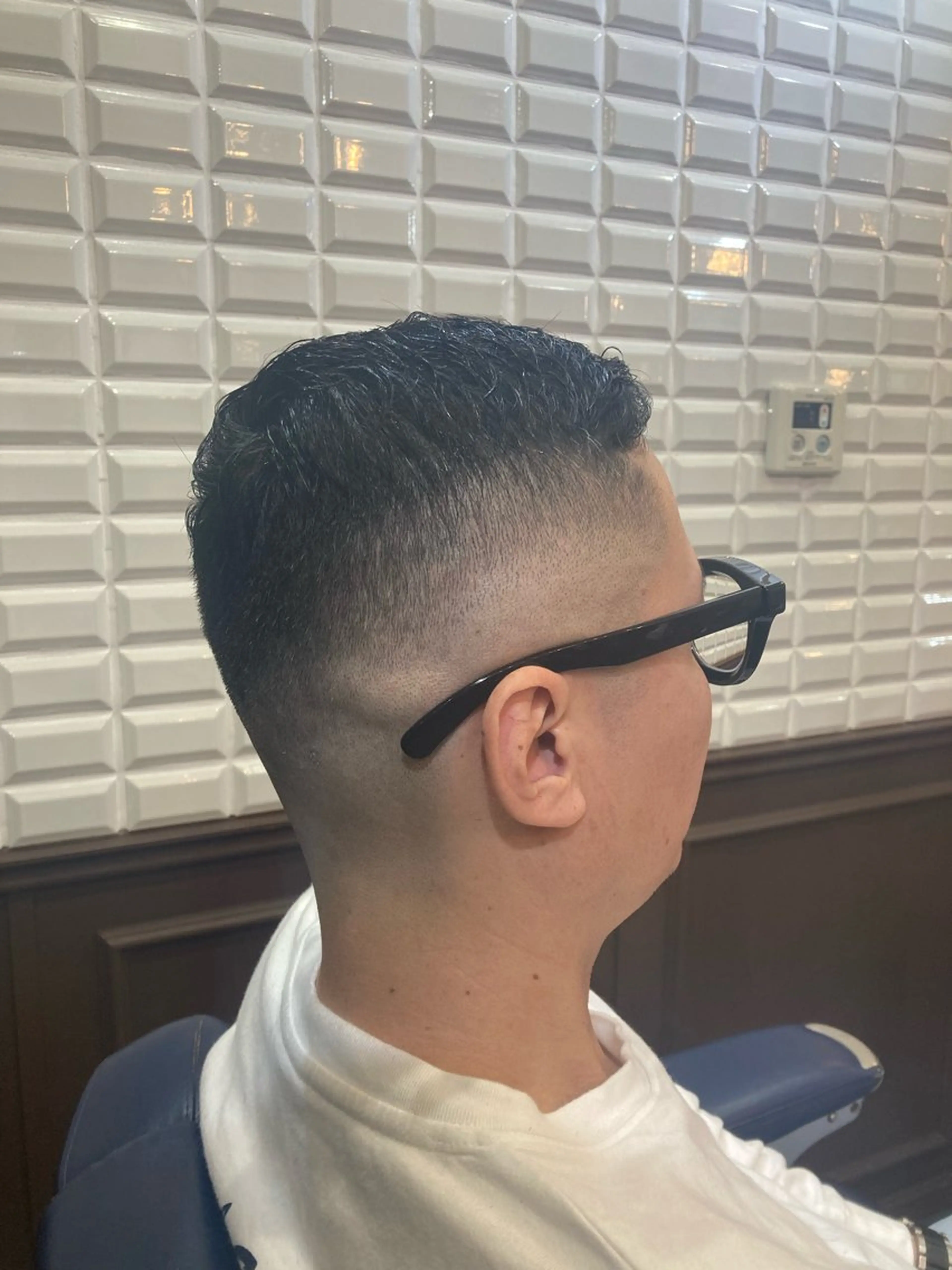 ショート メンズ フェードカット スキンフェード ルピナス中田店長 山口大地のヘアスタイル