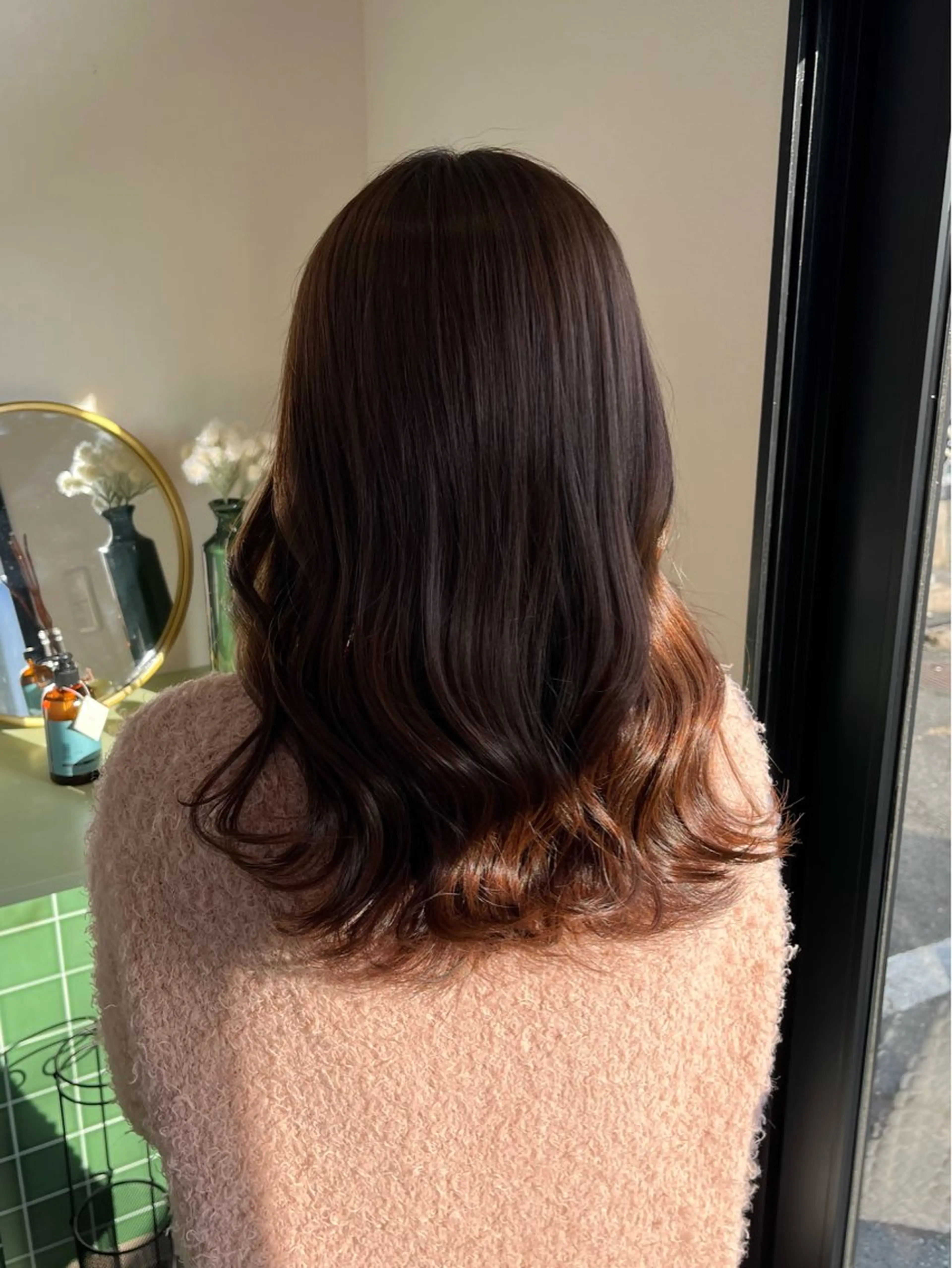 カラー ブラウンカラー マロンブラウン カット ヘアカラー 本木下朋花/髪質 改善×ダブルカラーのヘアスタイル