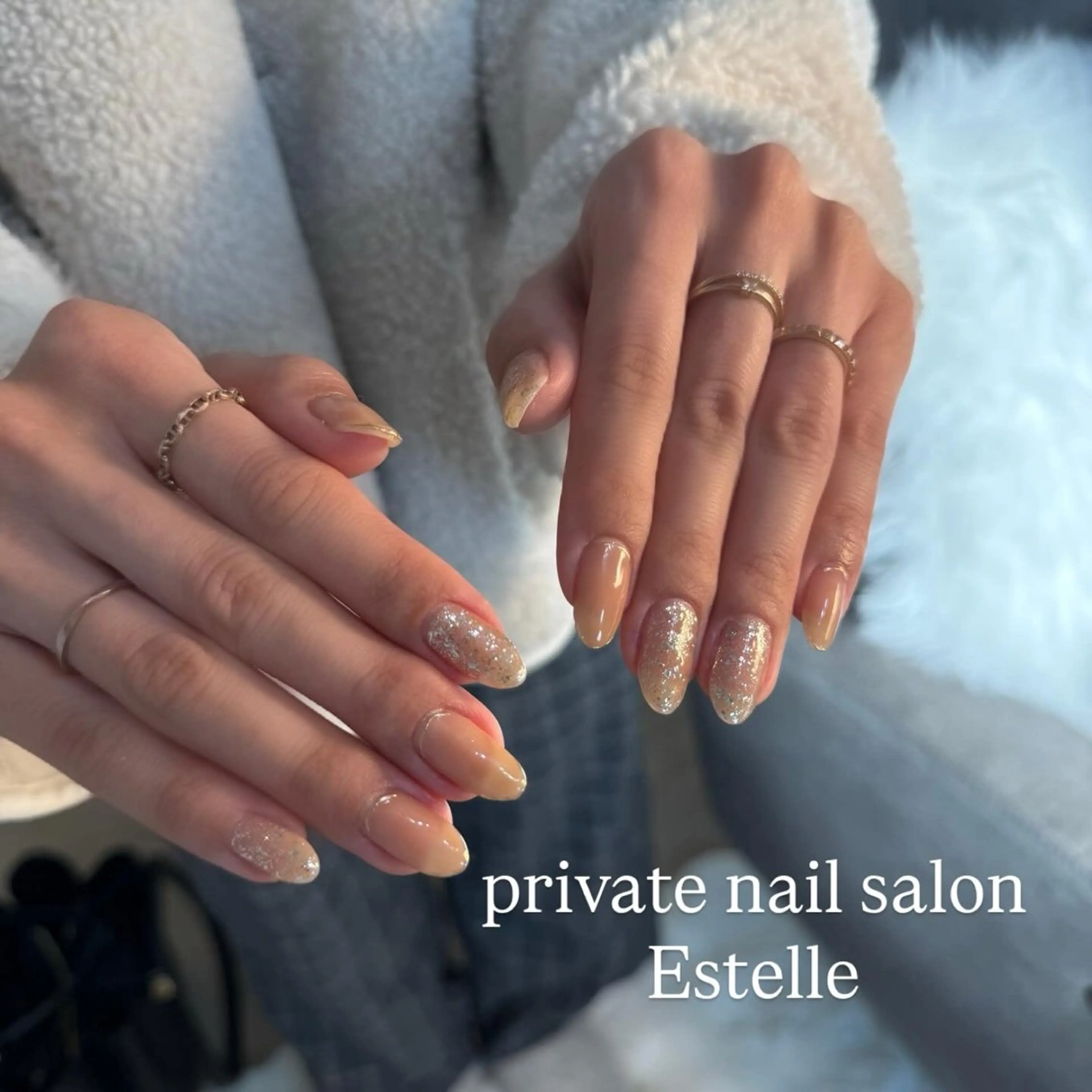 ネイル ラメ(グリッター) ミラーネイル シンプルネイル ハンドネイル nail salon Estelleのネイルデザイン
