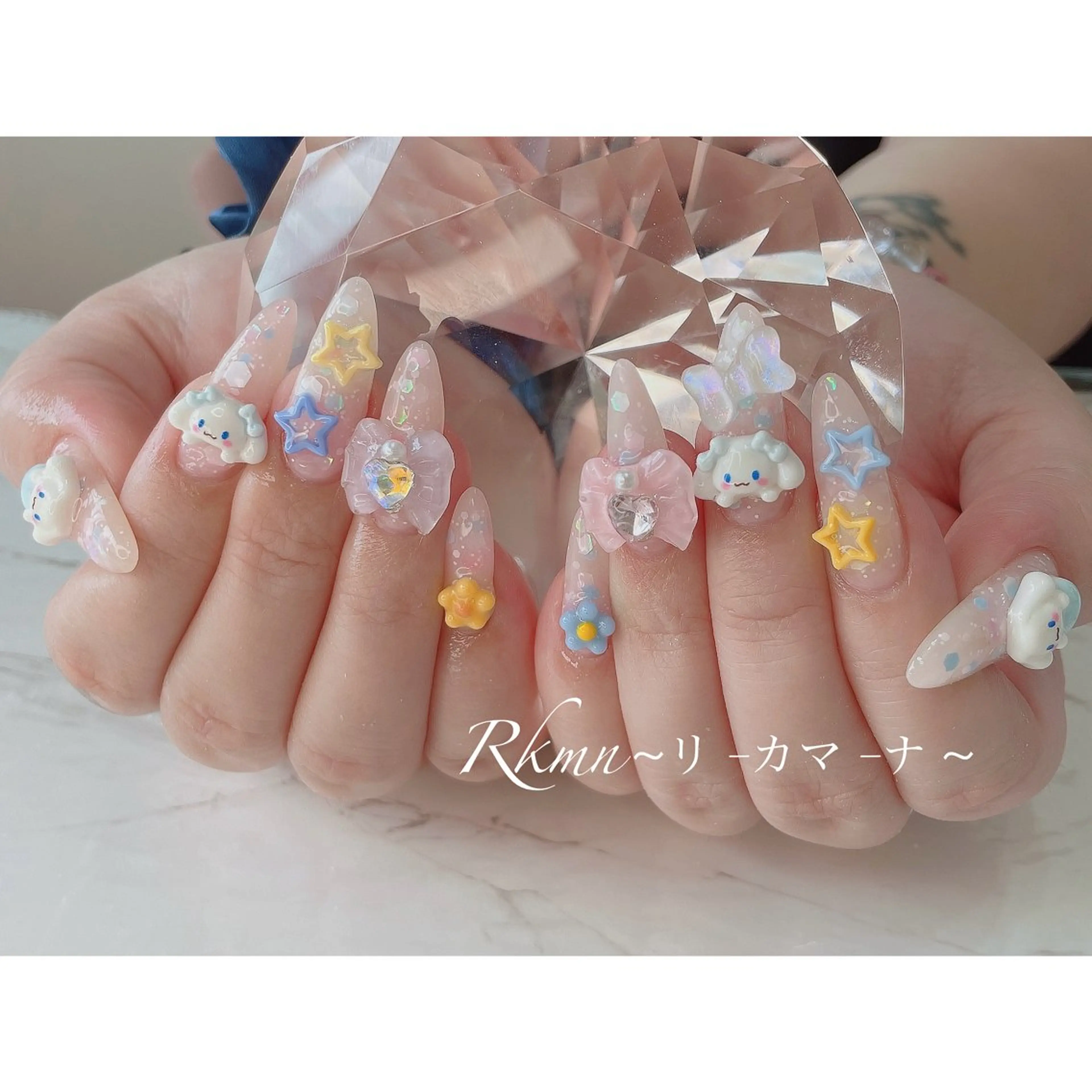 ネイル アートネイル 春ネイル ハンドネイル フットネイル ハンドケア Rkmn ~リ-カマ-ナ~のネイルデザイン