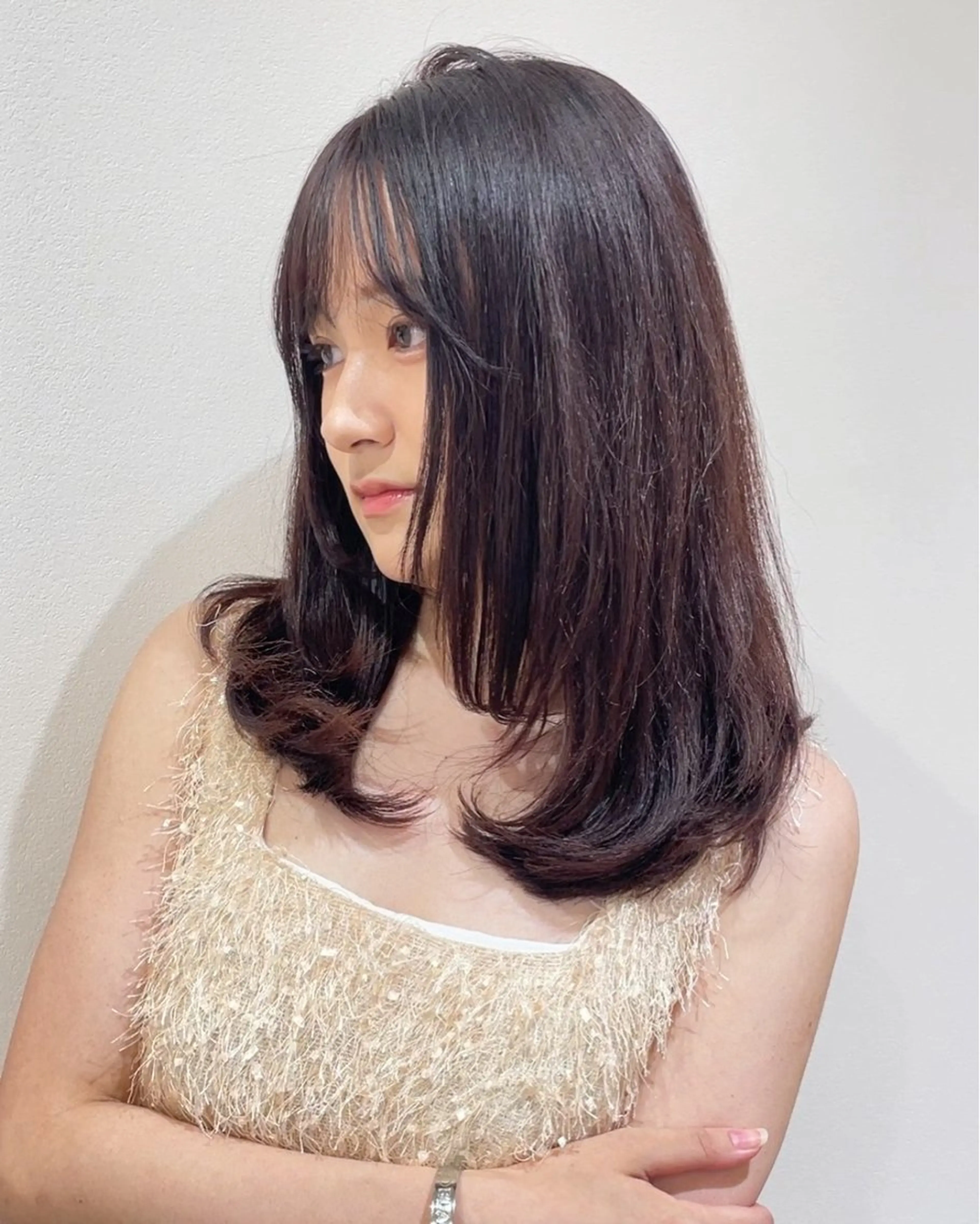 セミロング カラー 韓国ヘア/レイヤー Londエレンのヘアスタイル