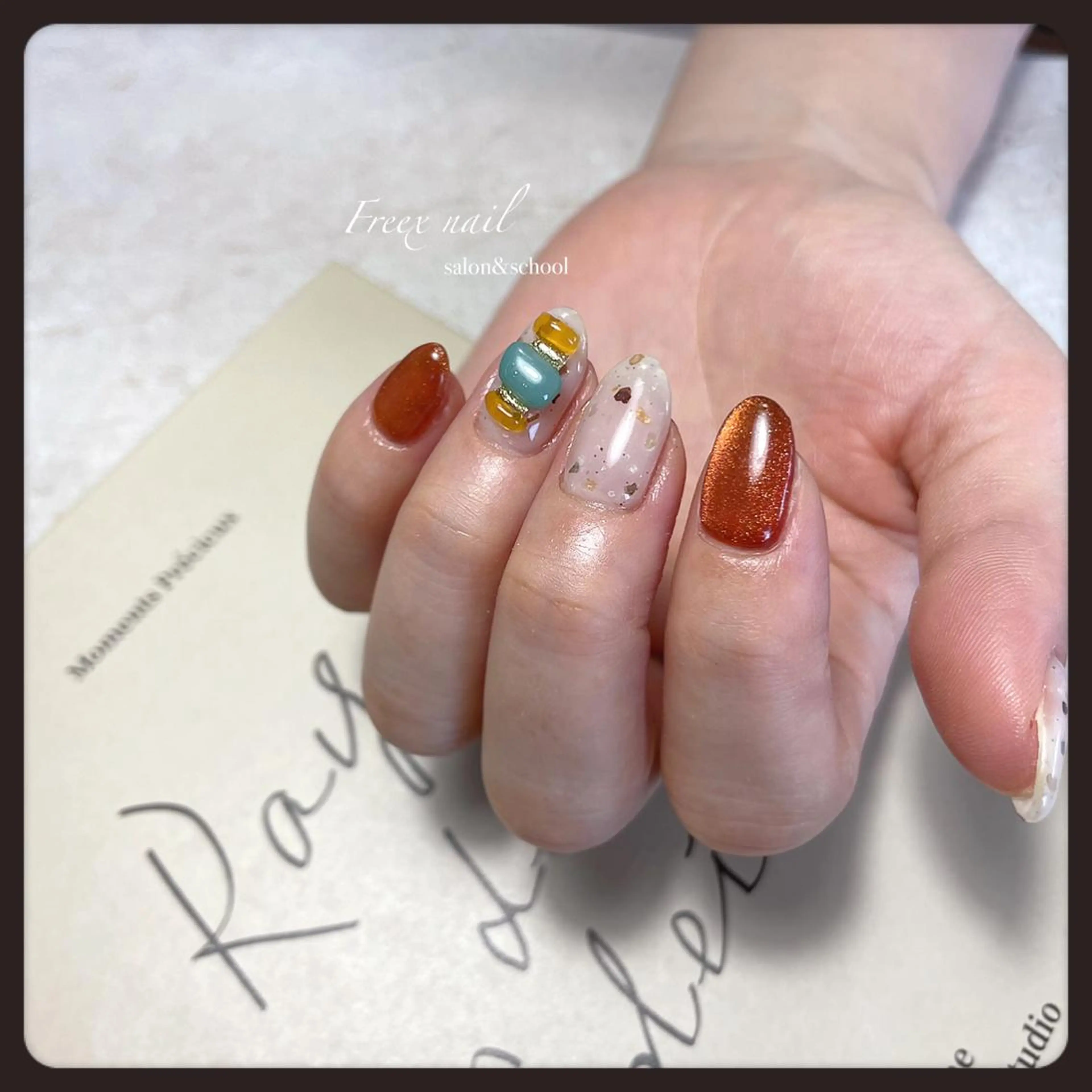 ネイル マグネットネイル ハンドネイル ハンドケア freex nail /ニュアンス/個性派のネイルデザイン