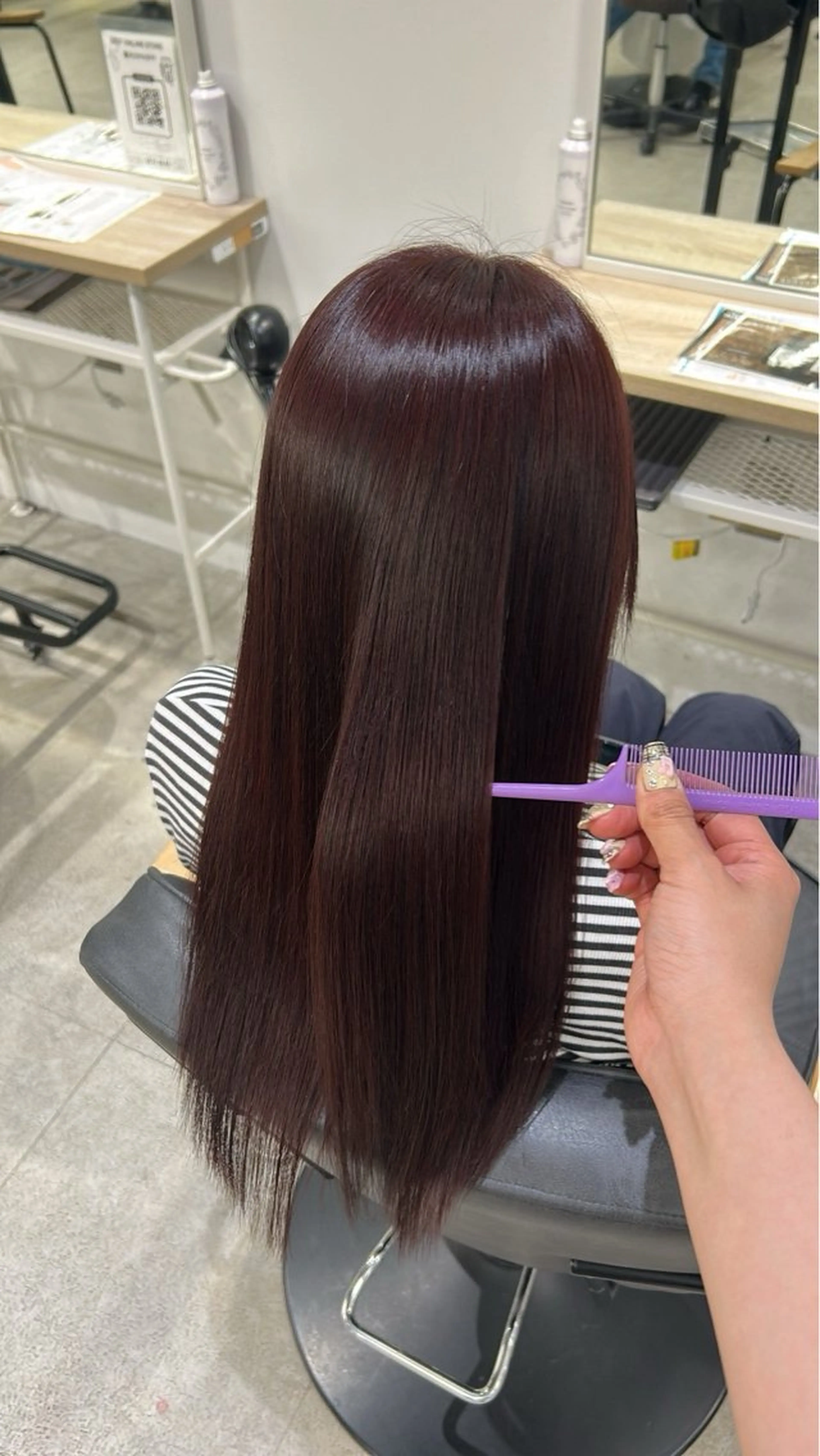 ロング カラー ヘアカラー トリートメント himari💜 ハイトーンカラーのヘアスタイル