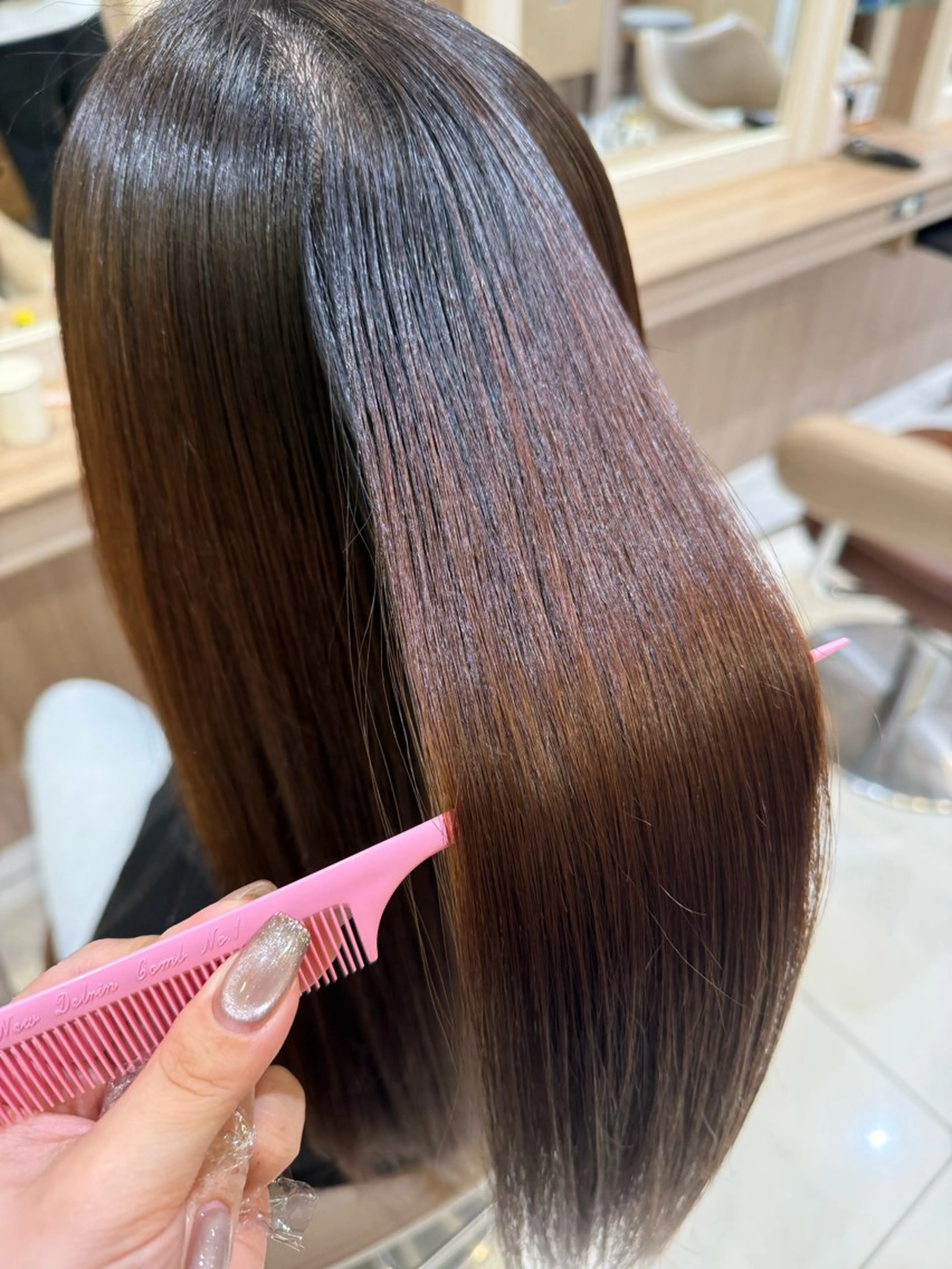 ロング パーマ カット 縮毛矯正 トリートメント 韓国ヘアメイク🎀/ 縮毛矯正✨山本媛香のヘアスタイル
