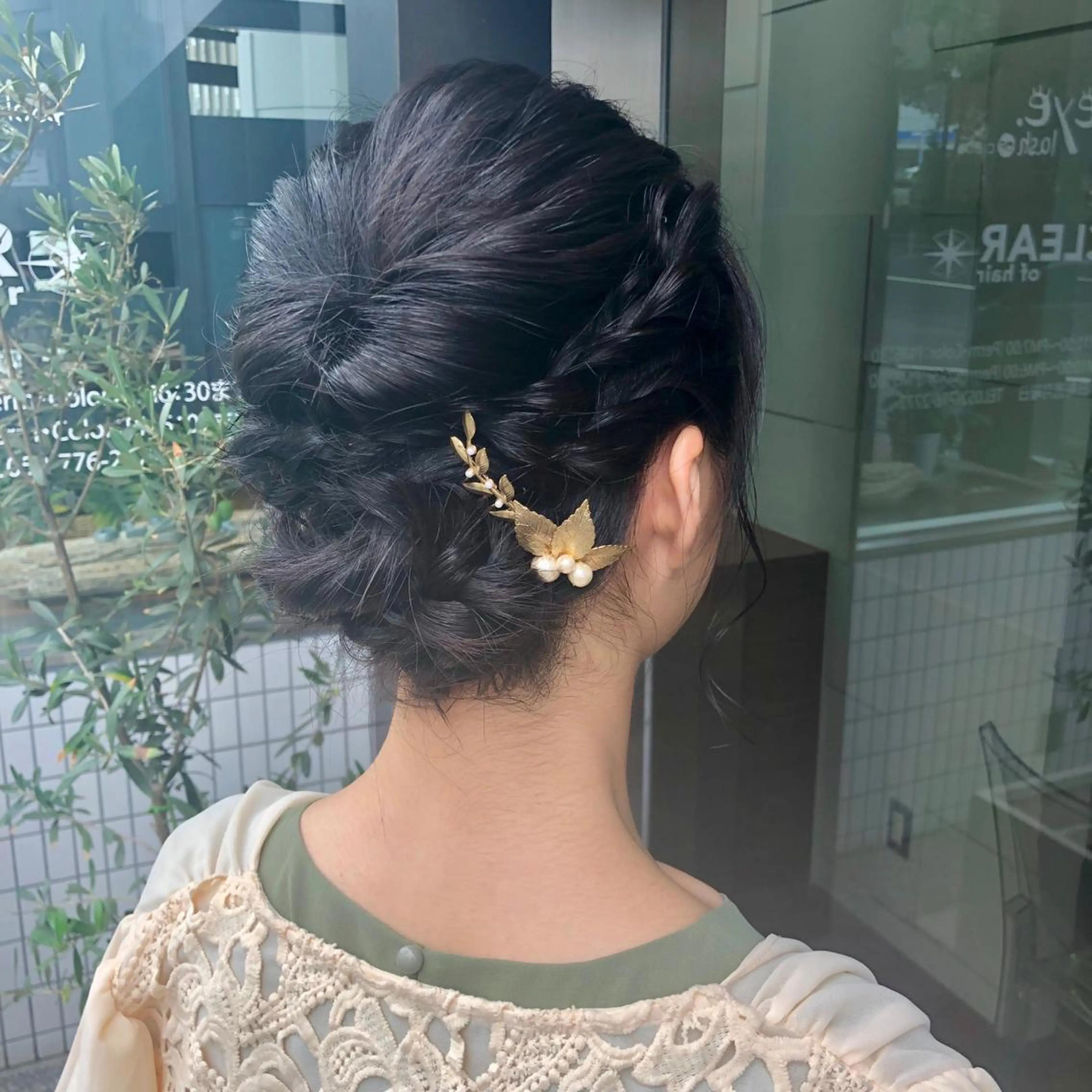 ミディアム ヘアアレンジ 結婚式・ブライダル ヘアセット 柏木  彩花のヘアスタイル