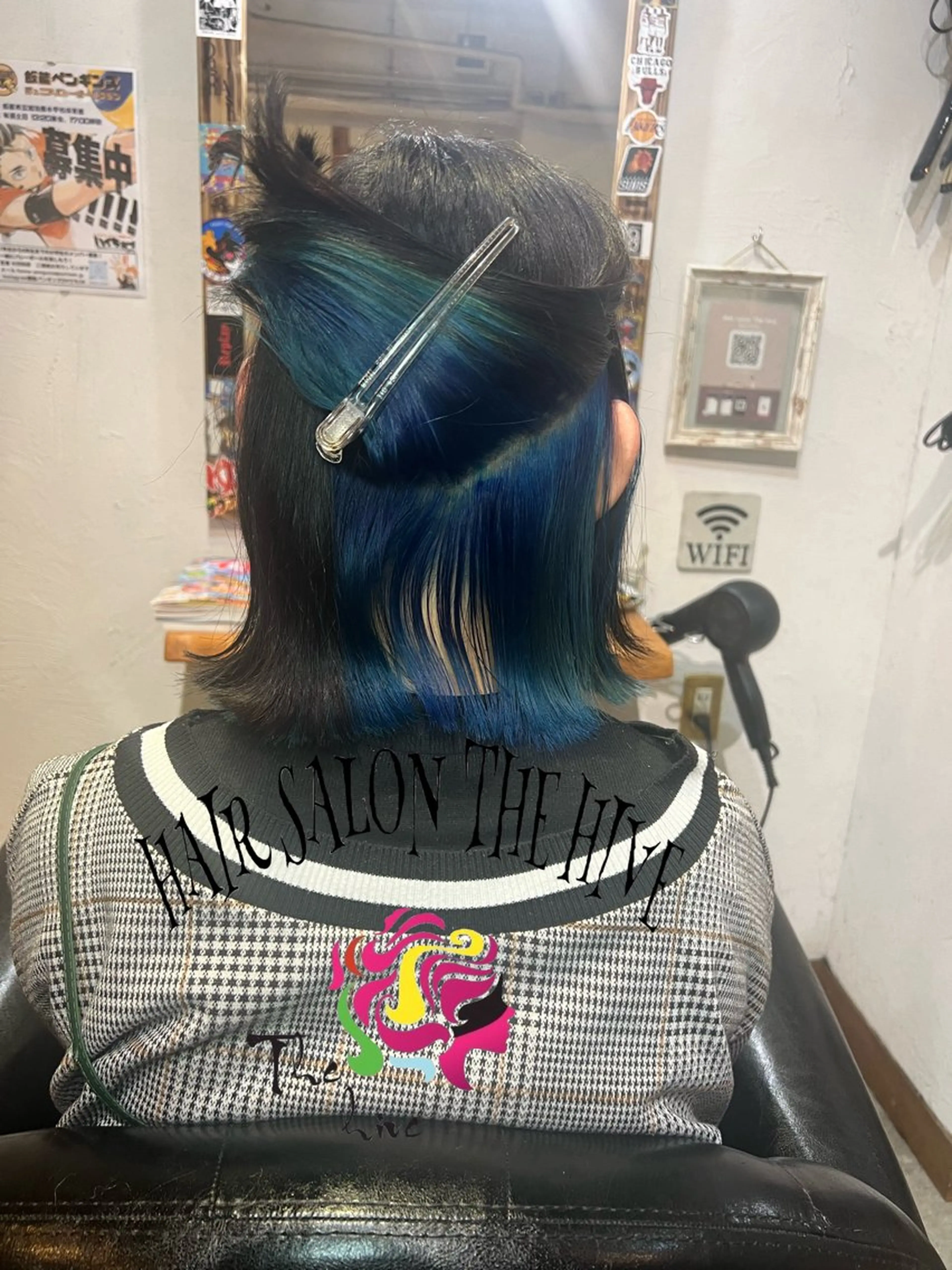 カラー ブルーカラー カット ヘアカラー Hair salon The  hiveのヘアスタイル