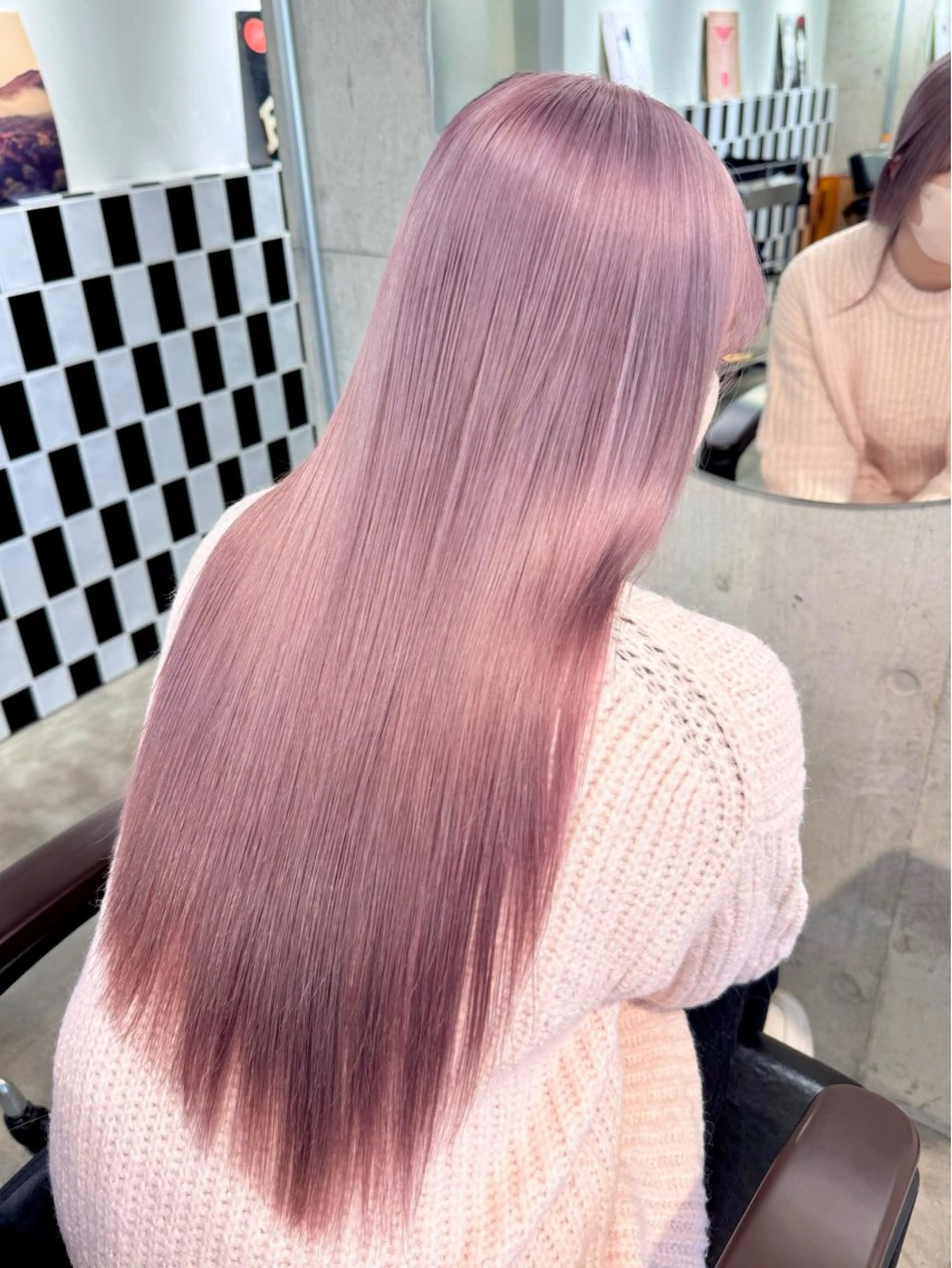 セミロング カラー パーマ ヘアアレンジ メンズ キッズ メンズブリーチ ブリーチ ラベンダーカラー ピンクカラー ピンクラベンダー カット ヘアカラー トリートメント 💖オタク美容師 ꒰ঌ♡モモ♡໒꒱のヘアスタイル