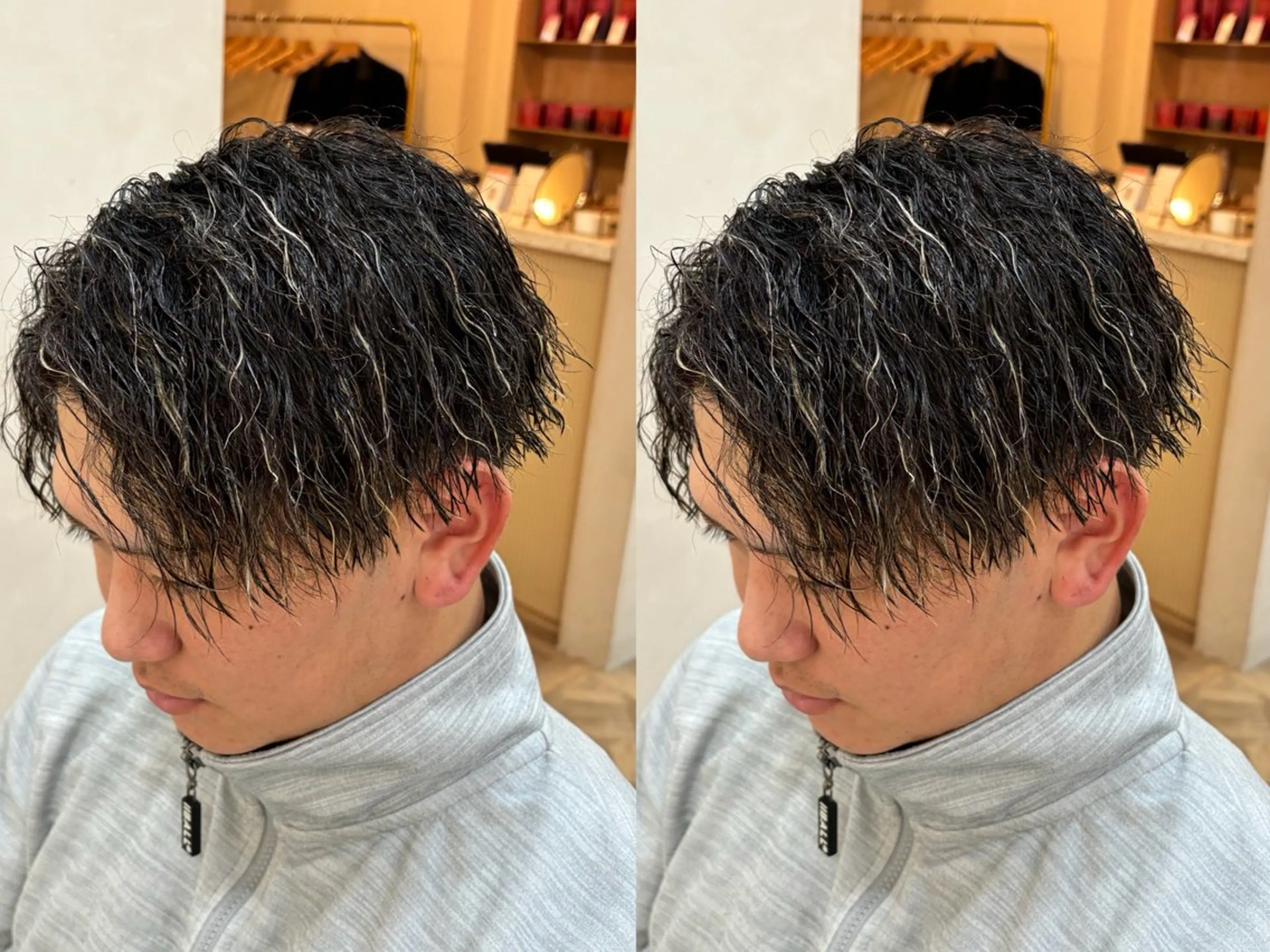 ショート パーマ メンズ カット パーマ トリートメント パーマ職人DAIKI ツイスパ/波巻きのヘアスタイル