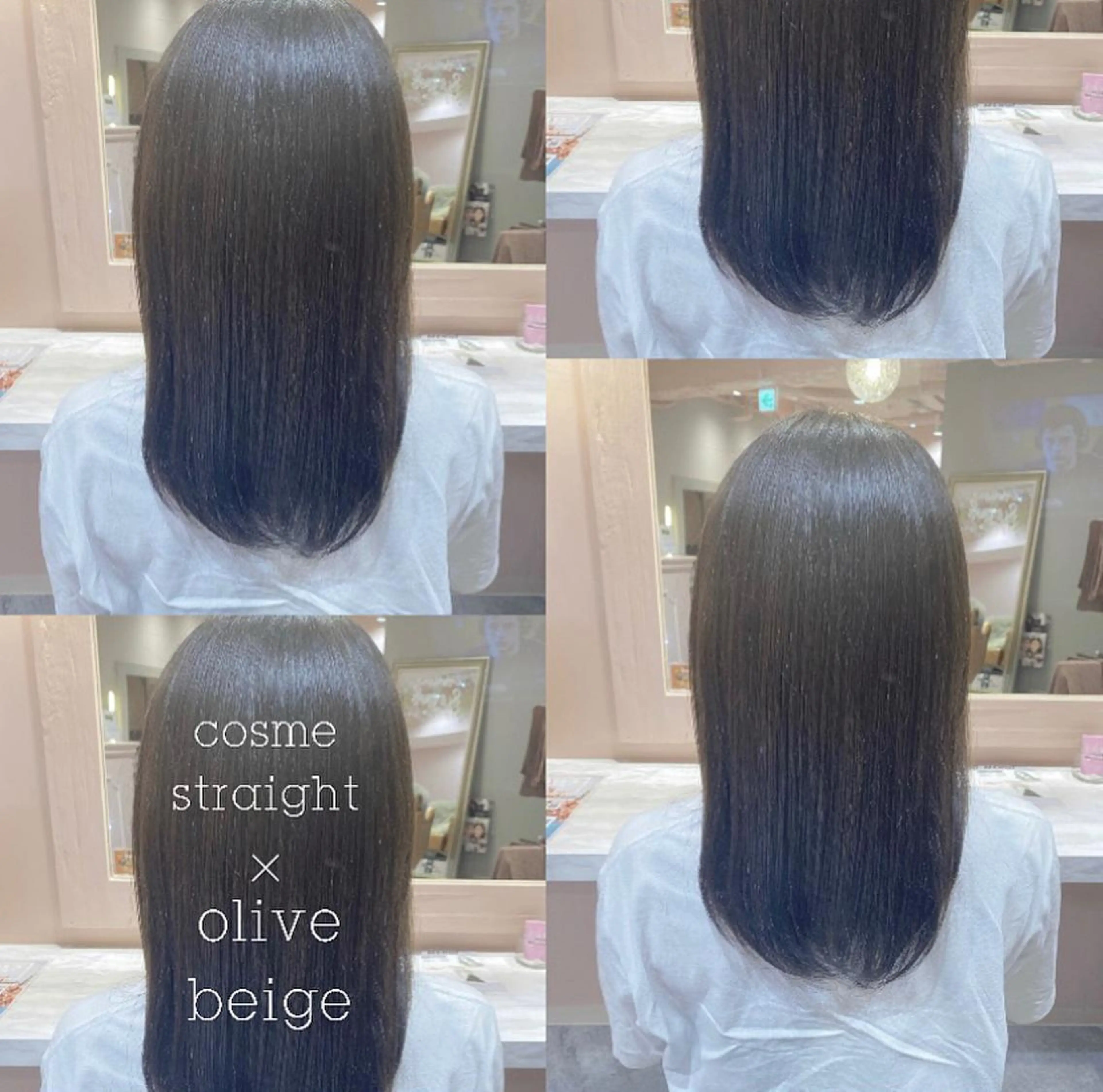 セミロング カラー パーマ ベージュカラー オリーブベージュ 縮毛矯正 RIYA❤︎ Aujuaソムリエのヘアスタイル