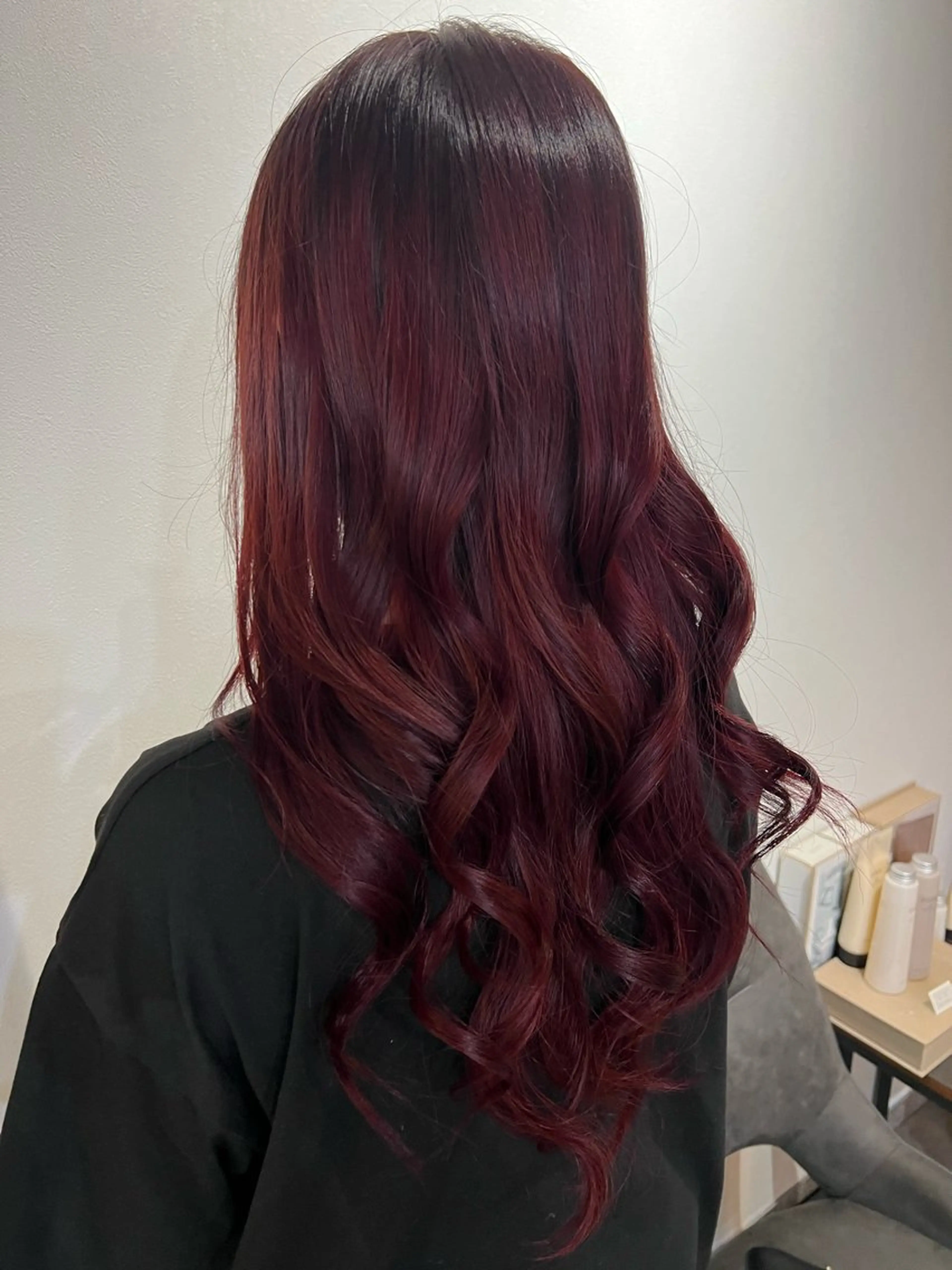 ロング カラー ブリーチ ブリーチなしカラー 明 (めい)のヘアスタイル