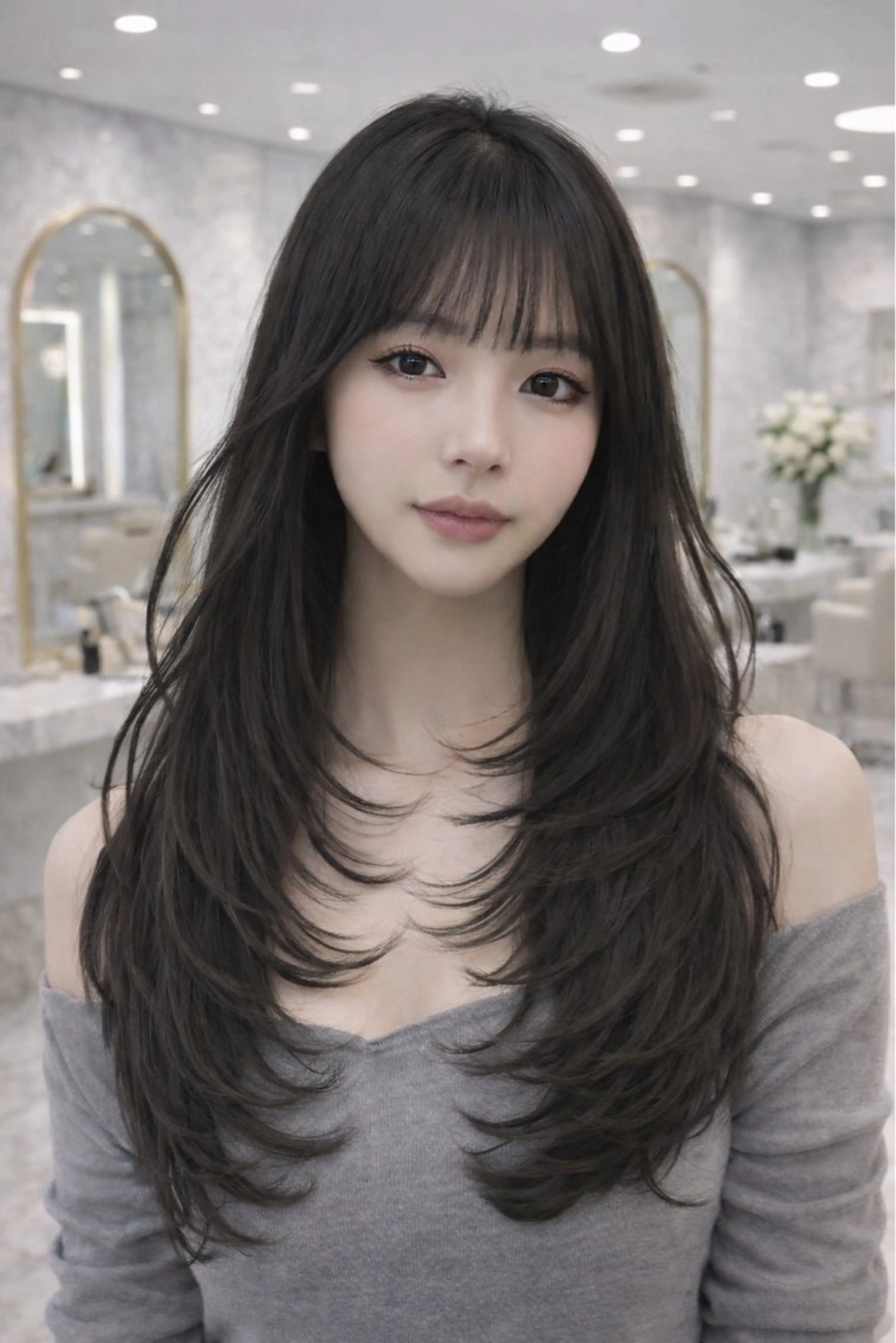 ロング カット ヘアカラー トリートメント シンタニナオト /梅田茶屋町のヘアスタイル