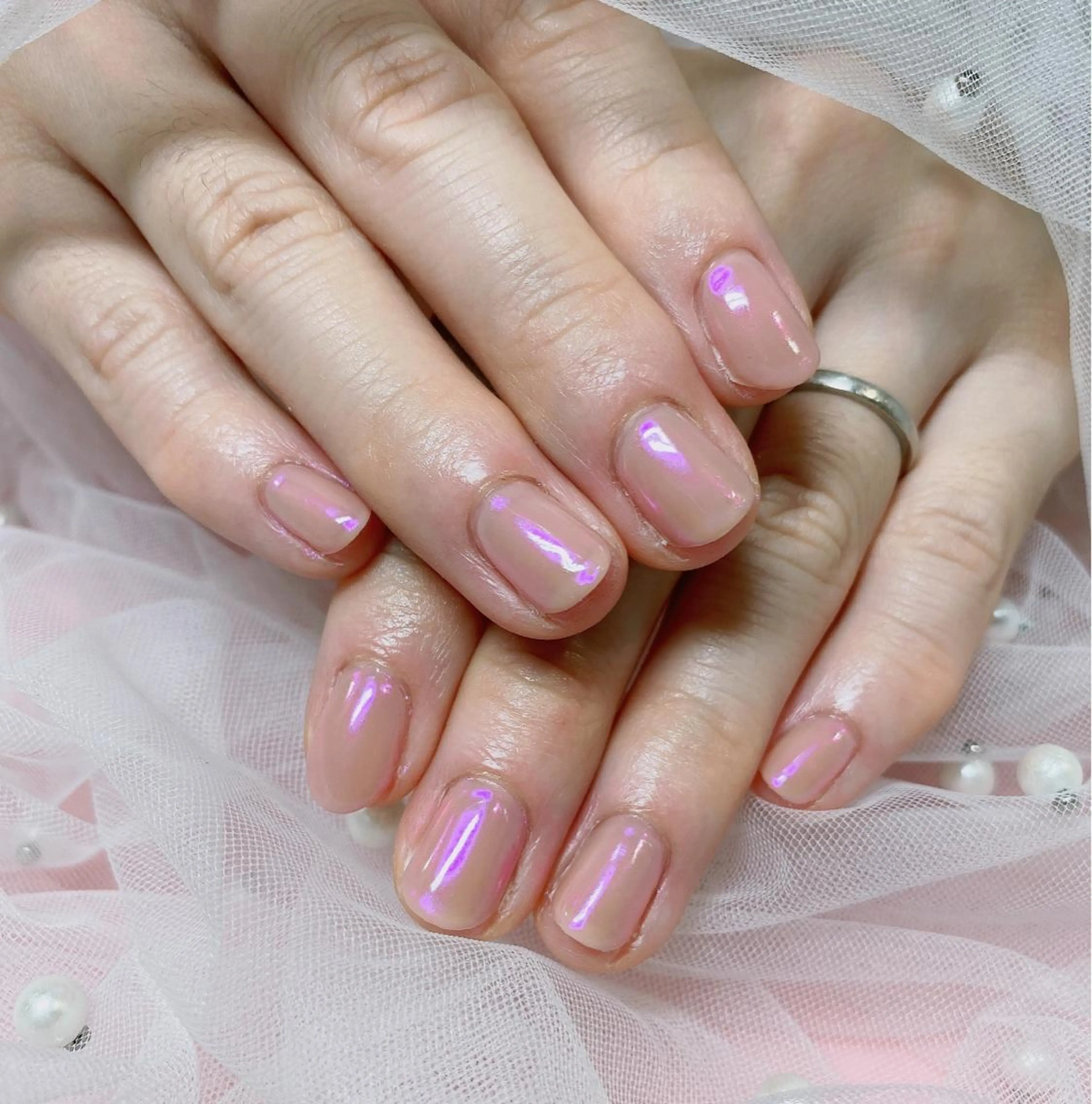 ネイル オーロラネイル ワンカラーネイル Nail Salon kihi大塚店のネイルデザイン